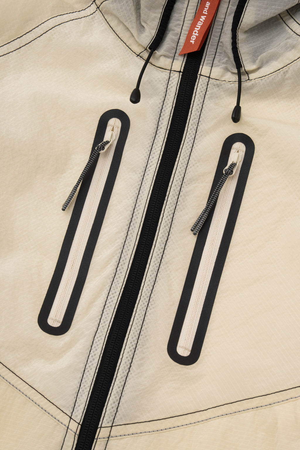 AND WANDER - Roa x and wander ripstop wind jacket off white