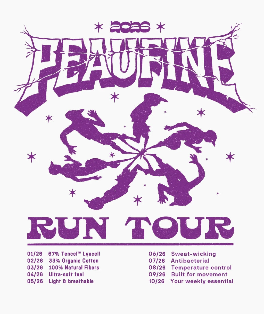 PEAUFINE ATHLETICS - Wood t-shirt Run tour off white