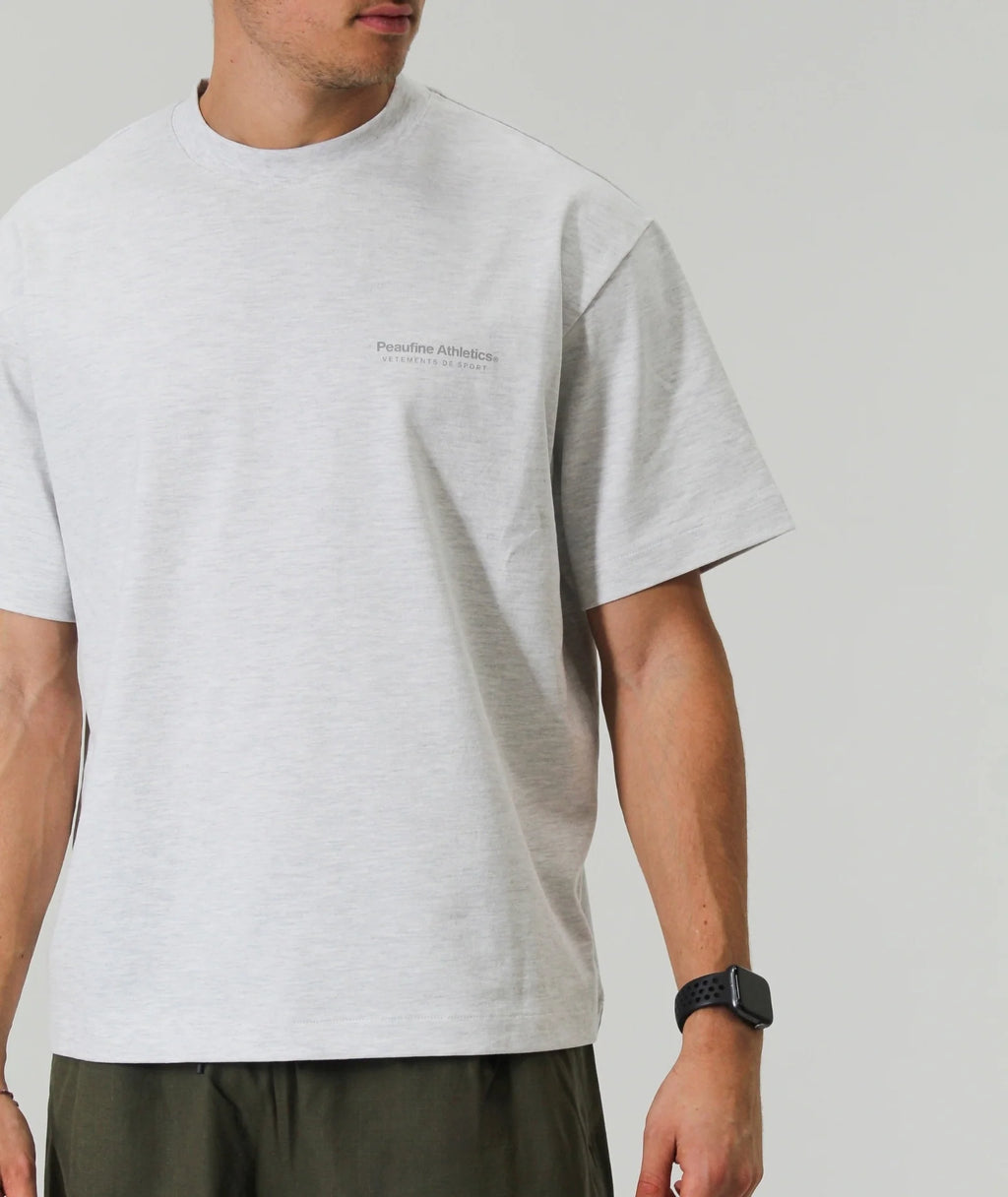 PEAUFINE ATHLETICS - Heavy tee-shirt Heather grey