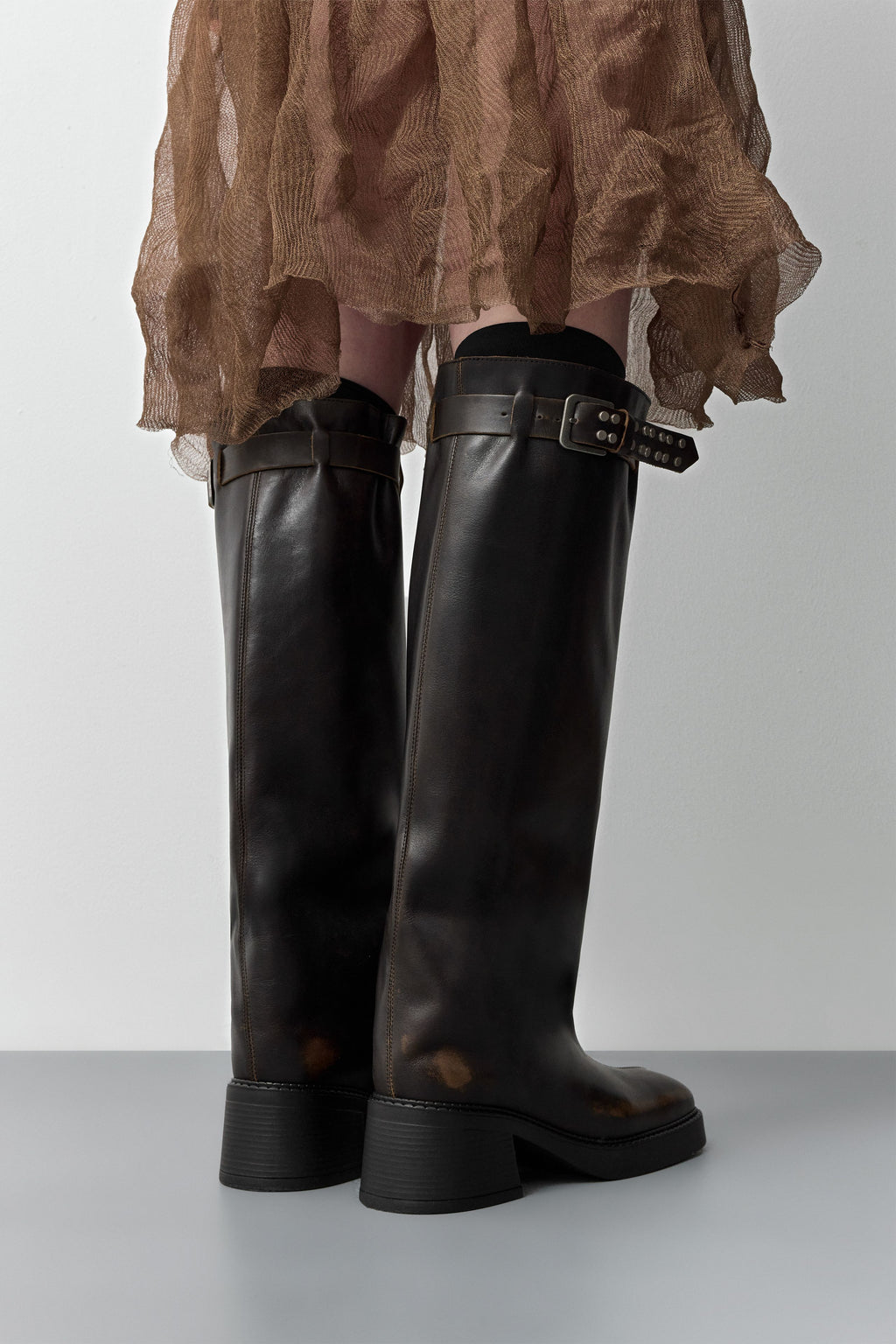 MIISTA - Kristel boots brown brush off leather