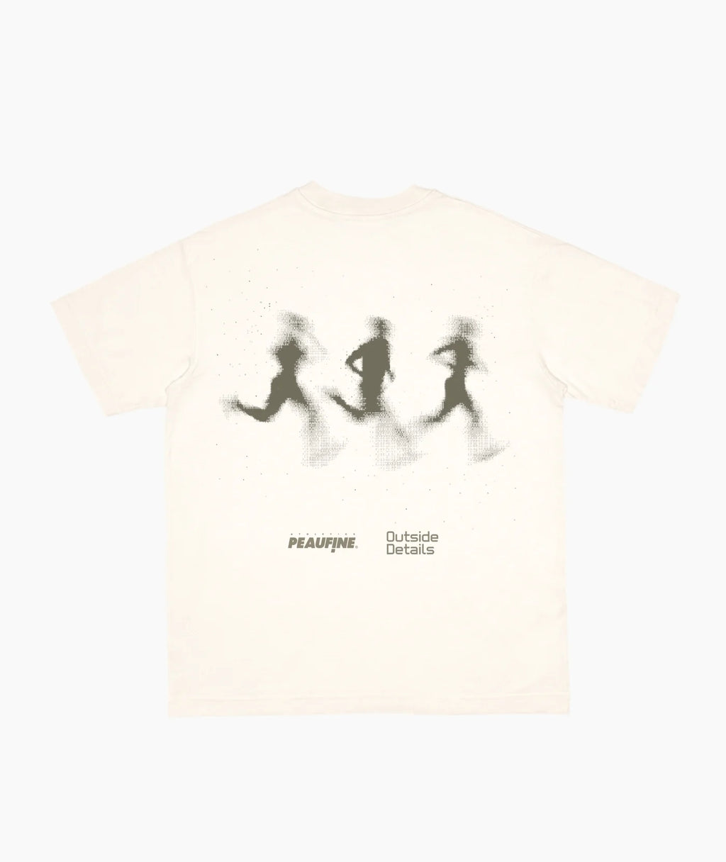 PEAUFINE ATHLETICS ACHATS - wood tee outside details off white