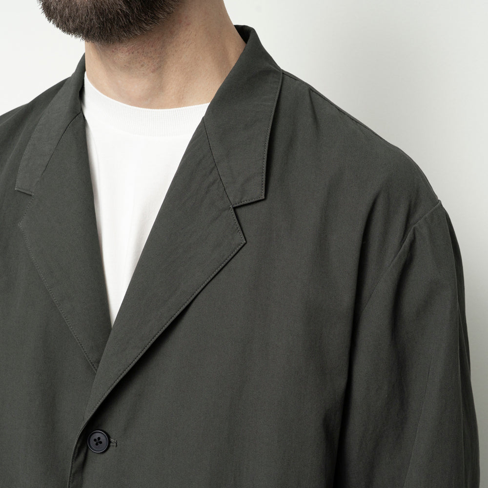 STILL BY HAND - Jacket garment dye 3B dark olive Jk2261os