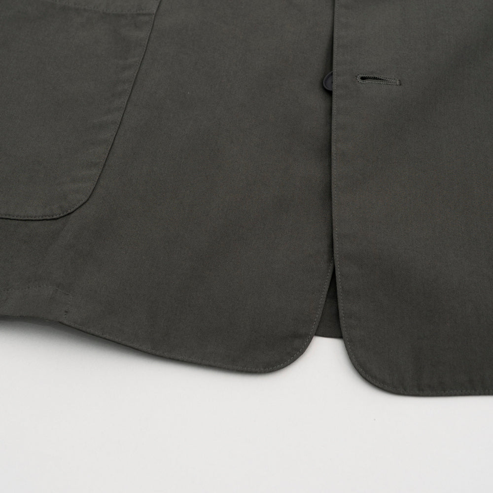 STILL BY HAND - Jacket garment dye 3B dark olive Jk2261os