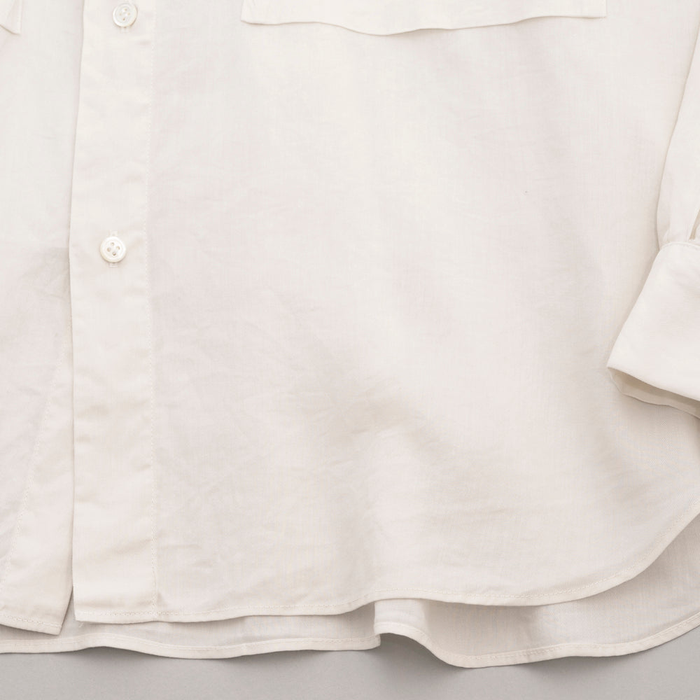 STILL BY HAND - Garment dye over-shirt ecru Sho5261os
