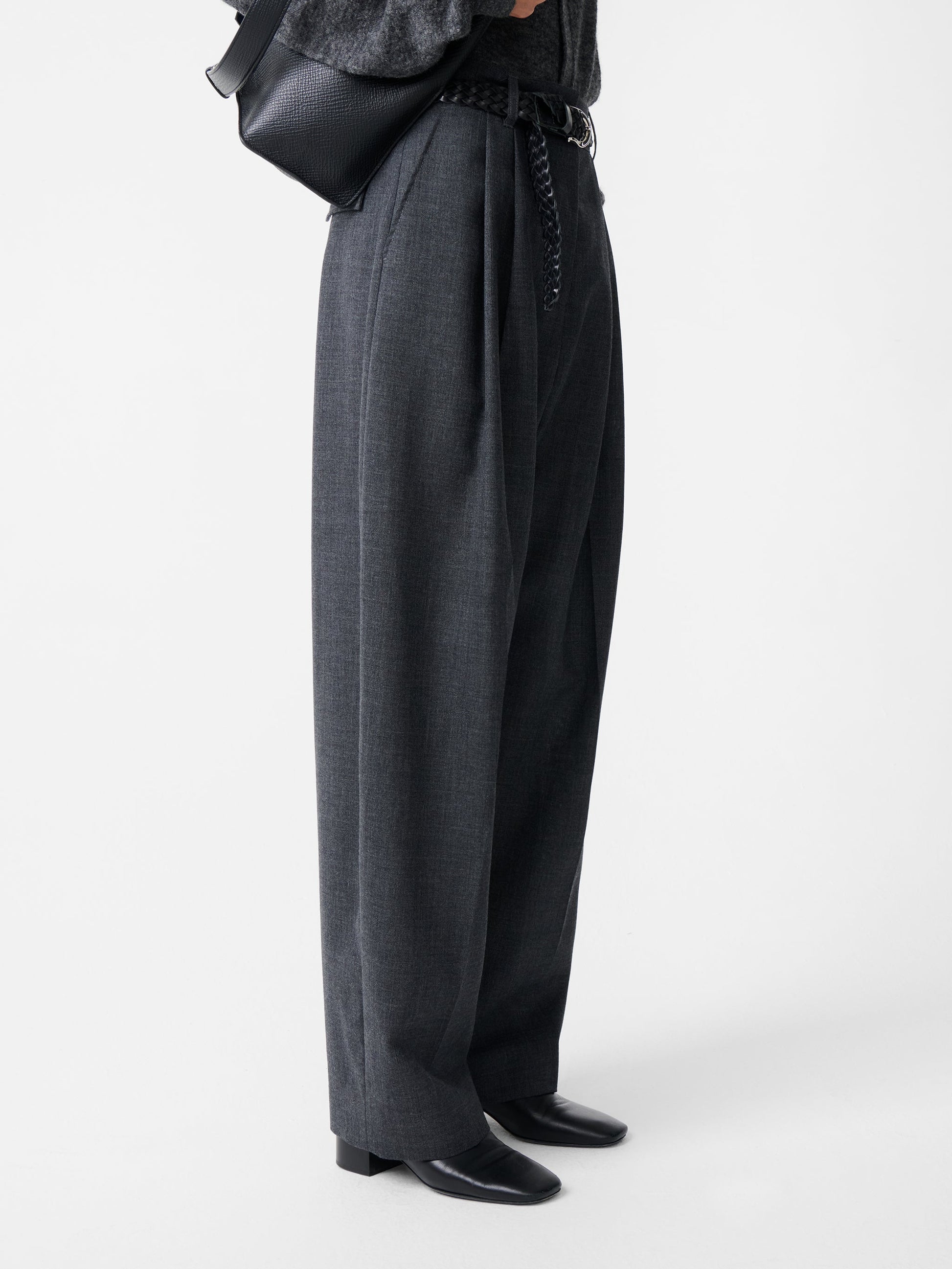 STUDIO NICHOLSON - Pant acuna slate melange STUDIO NICHOLSON