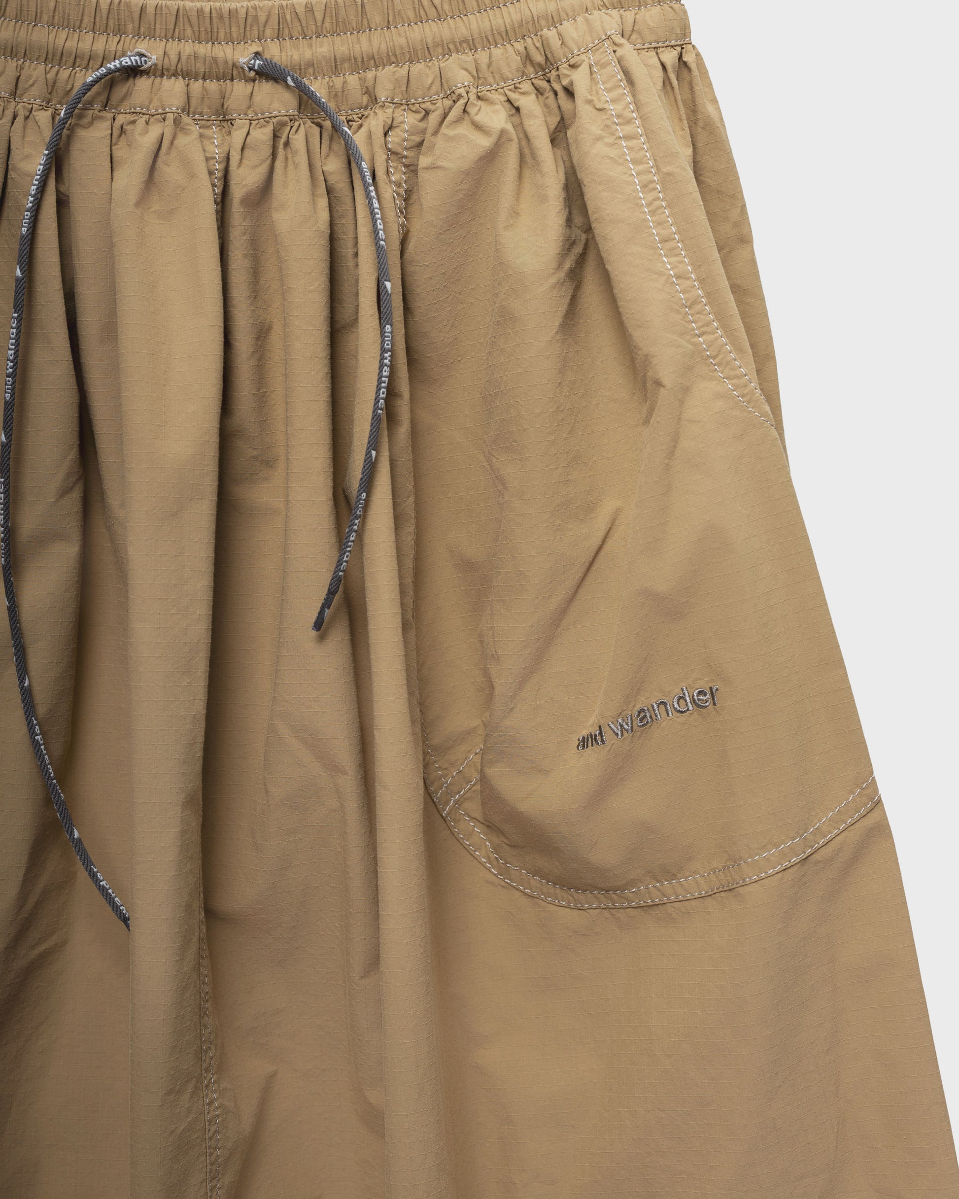 AND WANDER - cordura cotton rip skirt