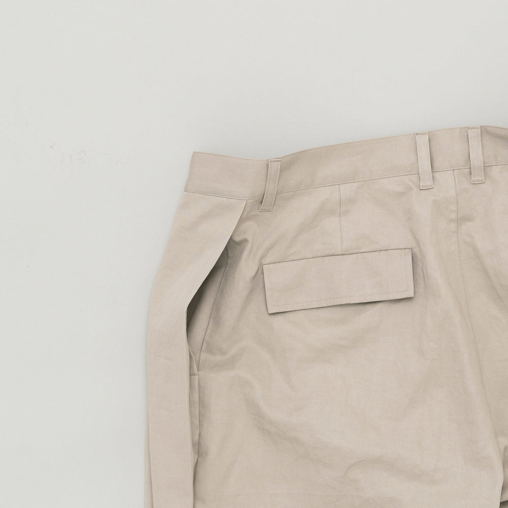 STILL BY HAND - Linen mixed wide short taupe Pt10261os