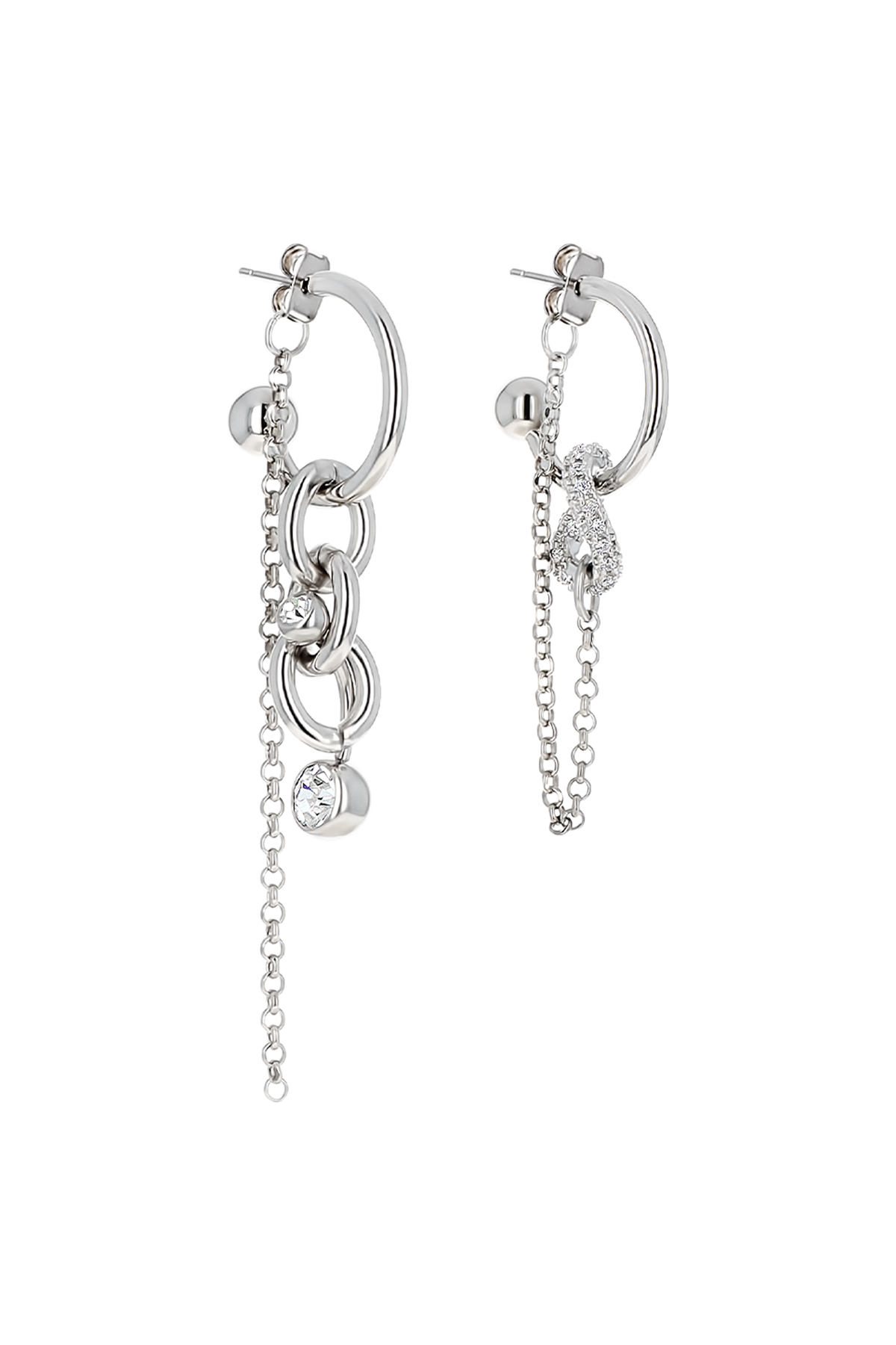 JUSTINE CLENQUET - abel earrings palladium PLAN C