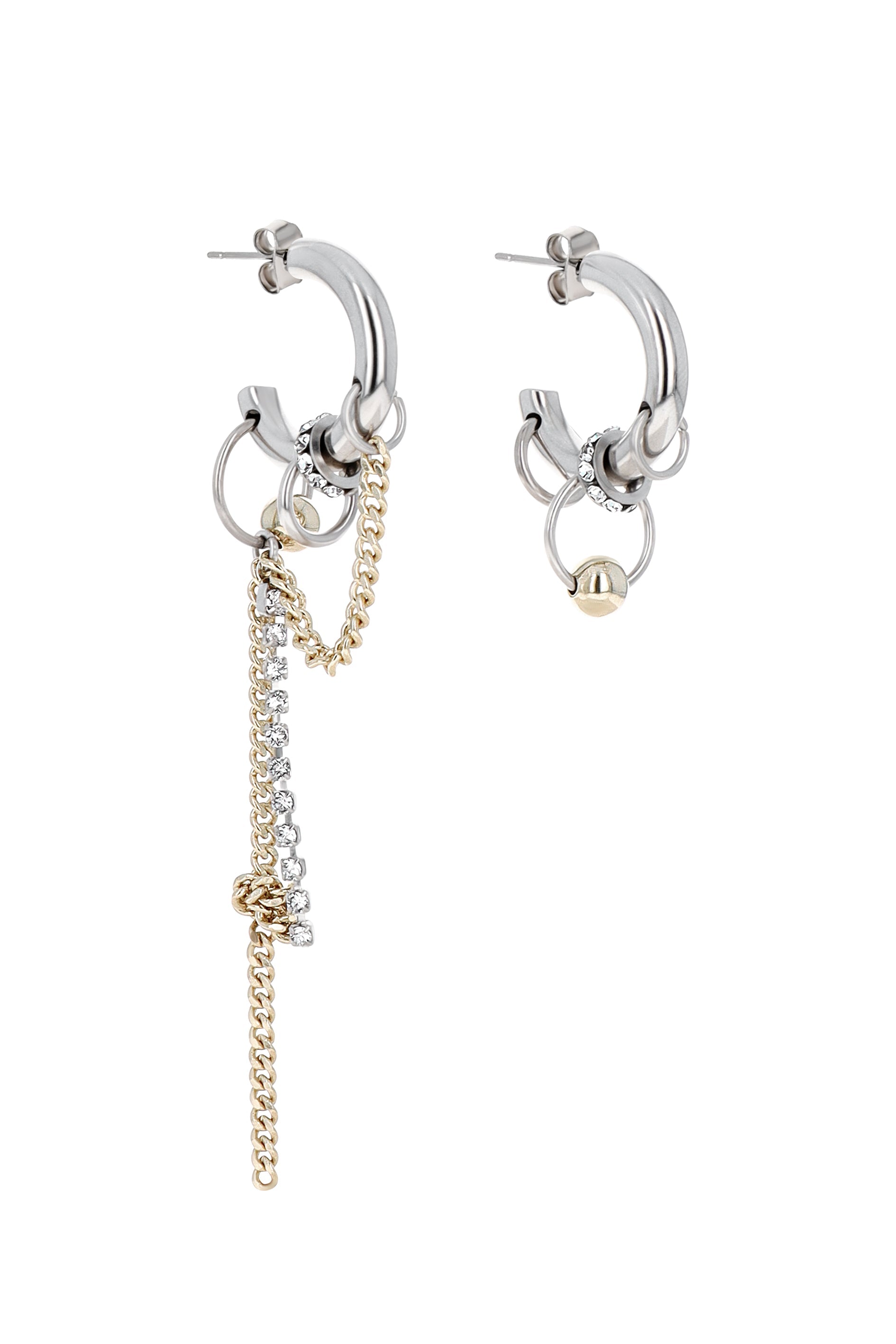 JUSTINE CLENQUET - amber earrings gold palladium JUSTINE CLENQUET
