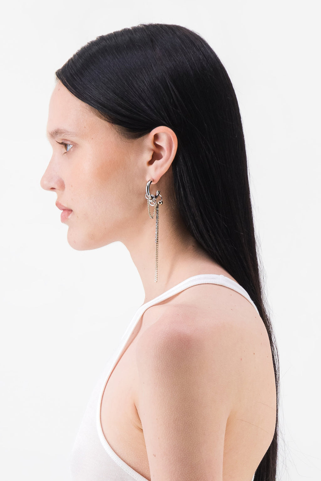 JUSTINE CLENQUET - amber earrings gold palladium JUSTINE CLENQUET