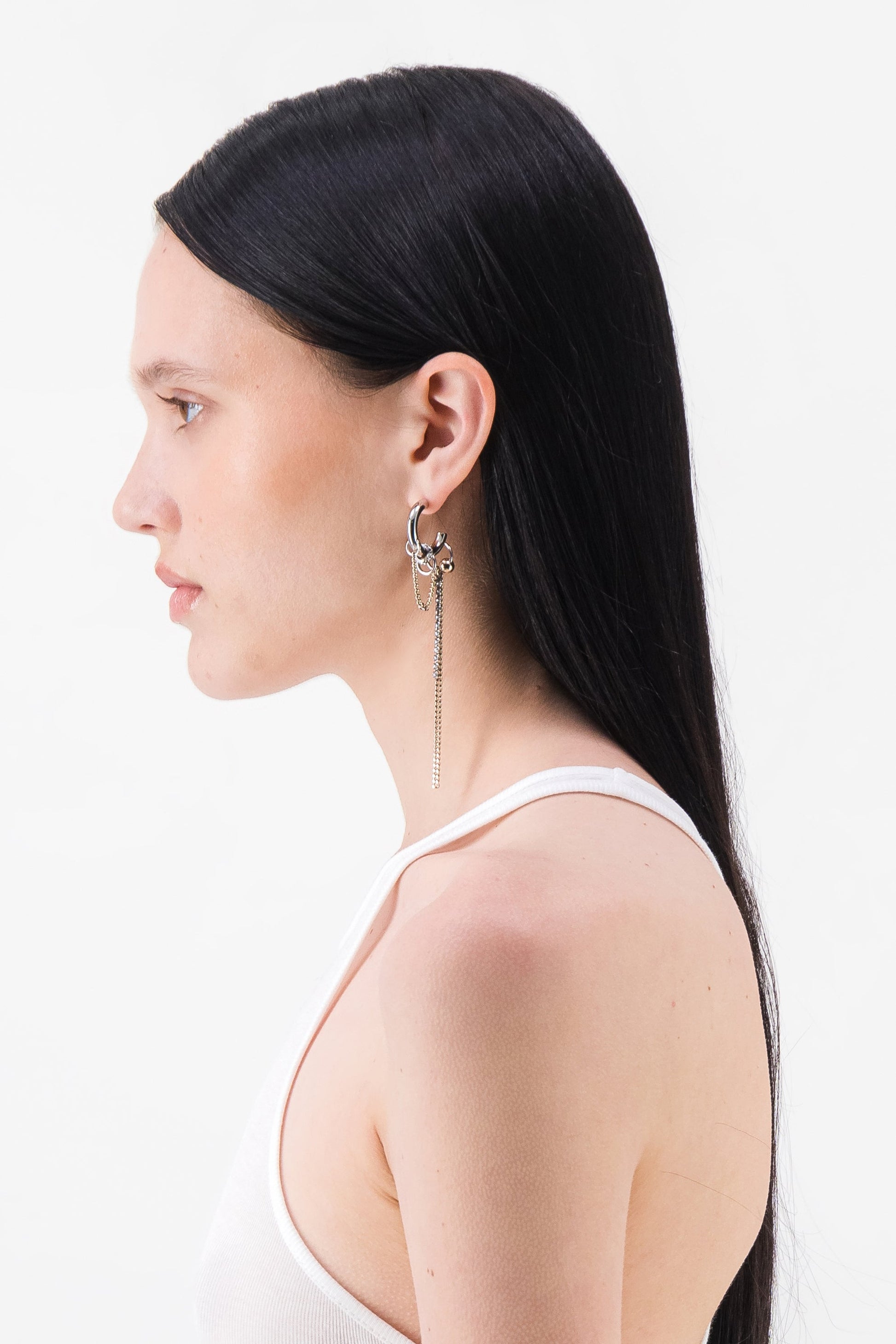 JUSTINE CLENQUET - amber earrings gold palladium JUSTINE CLENQUET