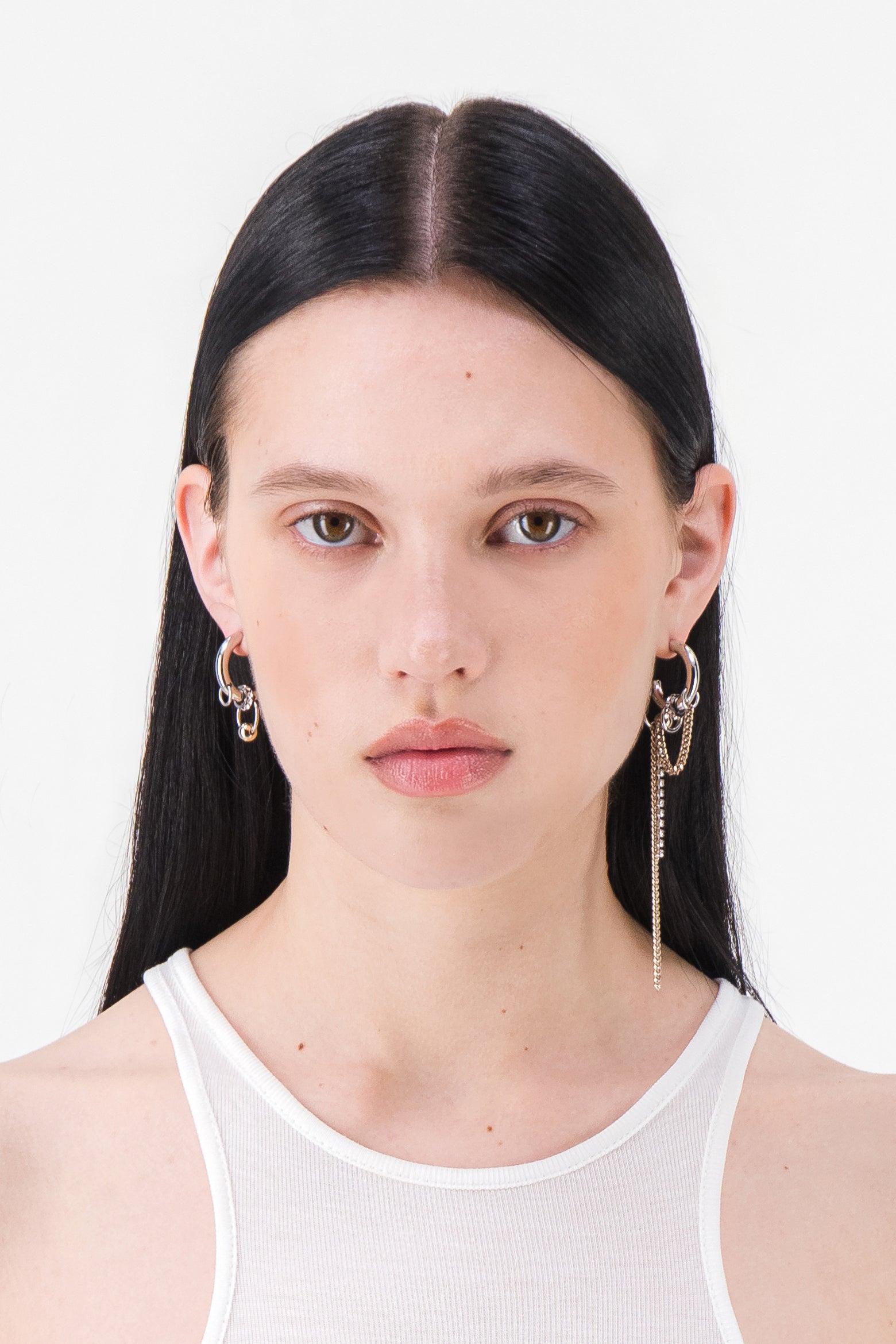 JUSTINE CLENQUET - amber earrings gold palladium JUSTINE CLENQUET