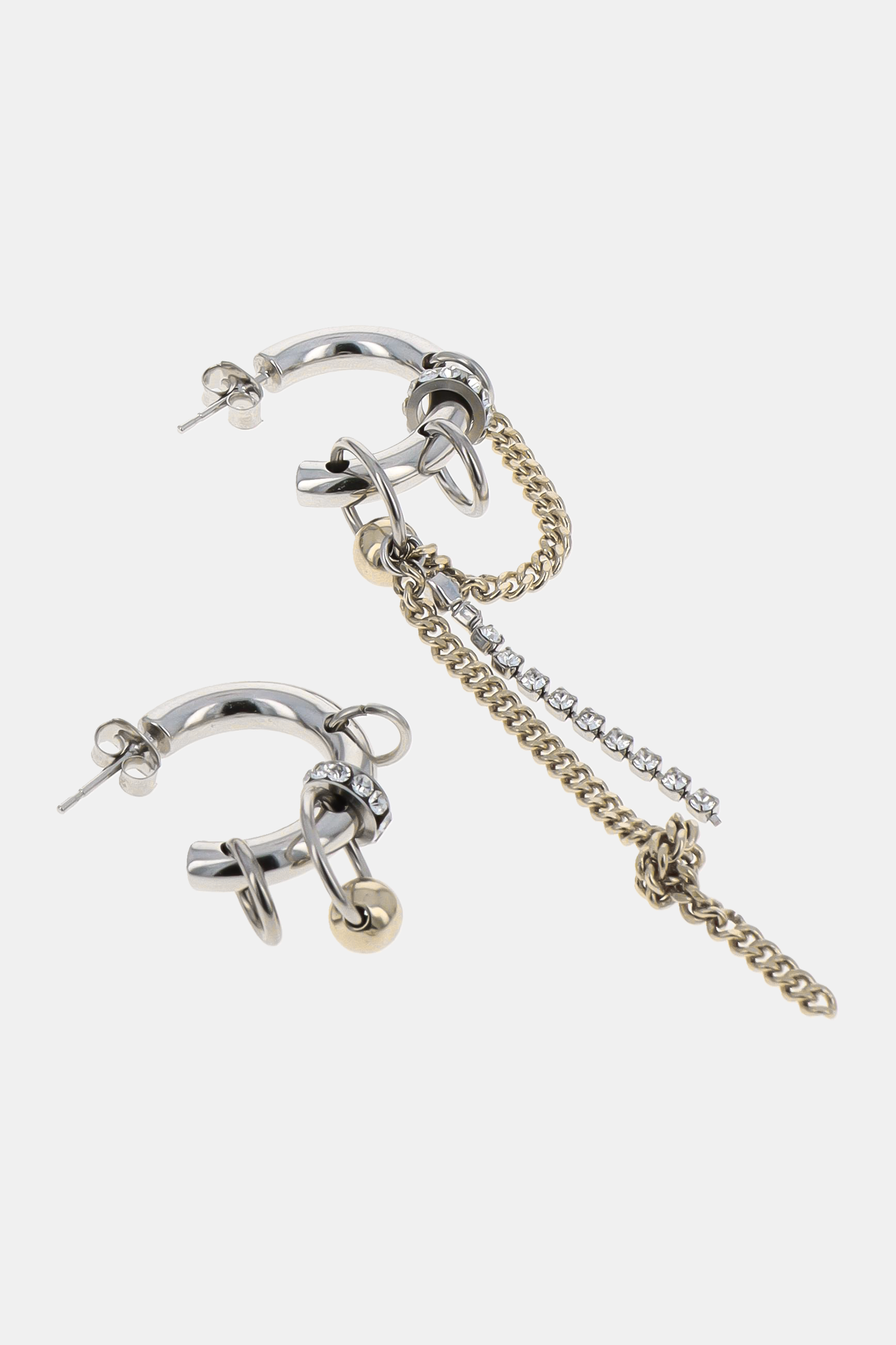 JUSTINE CLENQUET - amber earrings gold palladium JUSTINE CLENQUET
