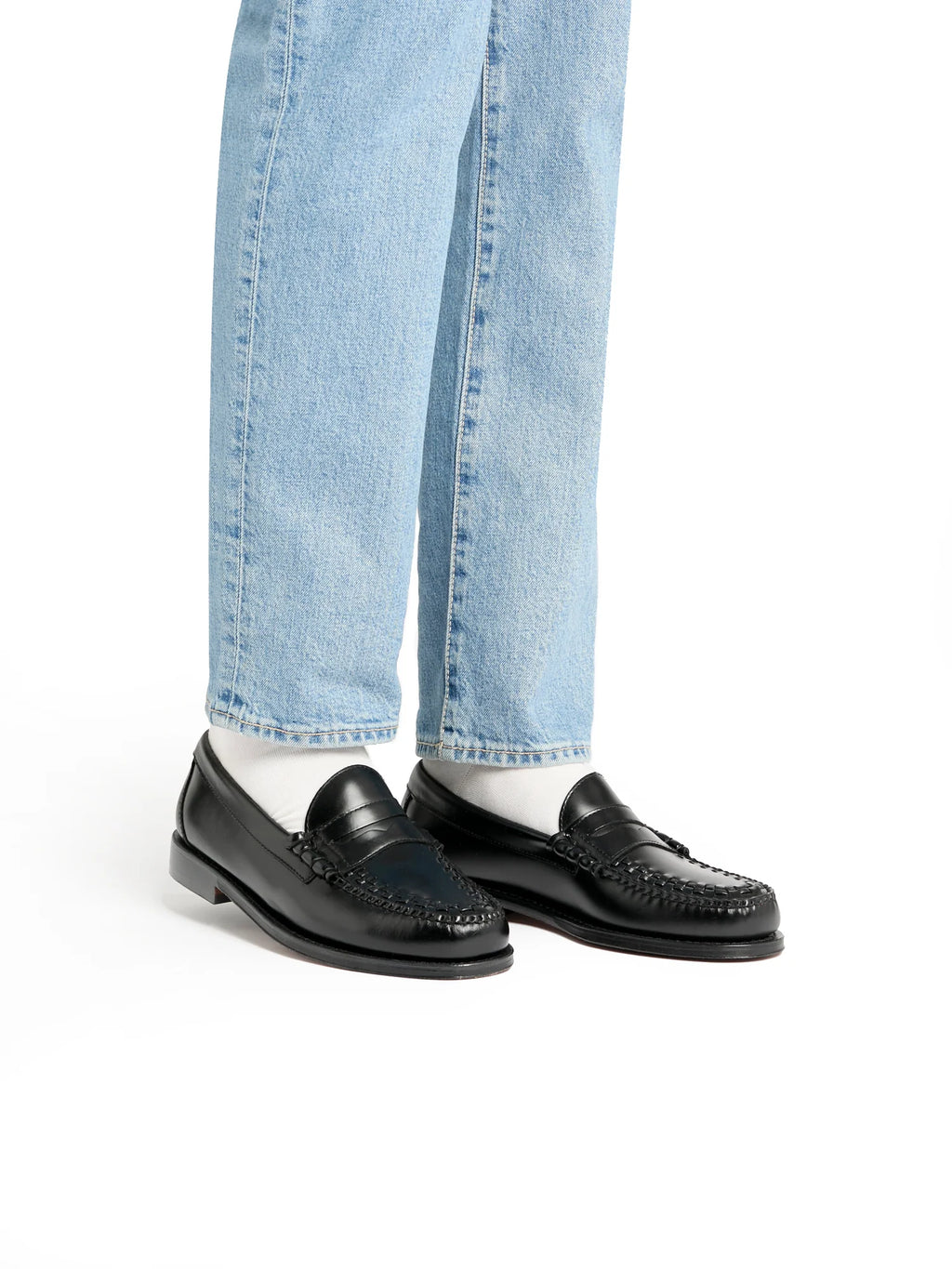 GH BASS - Weejuns Larson Weave Loafers Black Leather