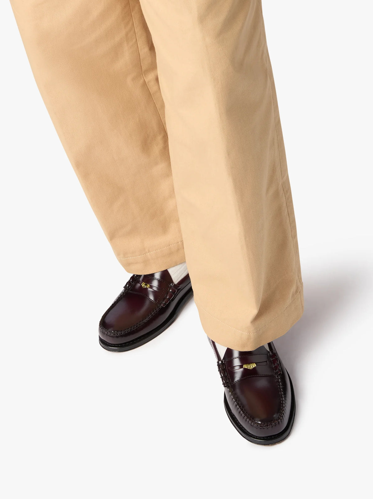 GH BASS - Weejuns Anniversary Larson Penny Loafers Wine Leather