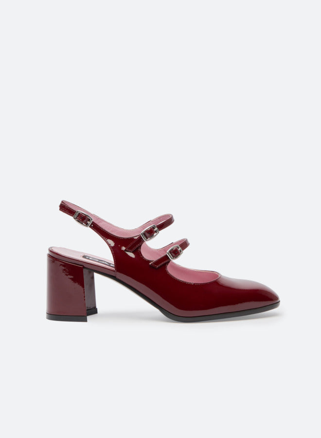 CAREL - Babies slingback banana cuir verni bordeaux CAREL