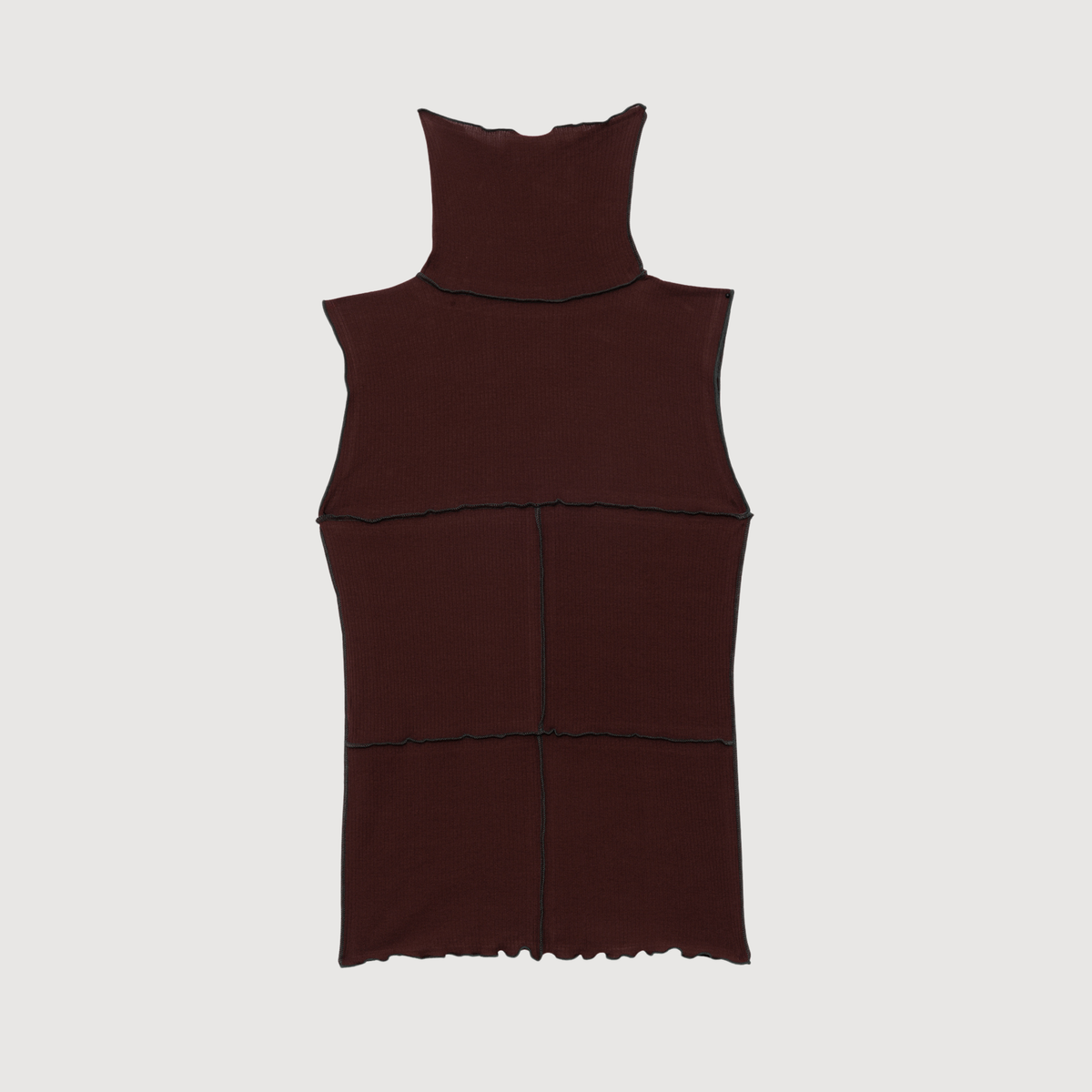 BASERANGE - Cinder turtleneck tank Nara red