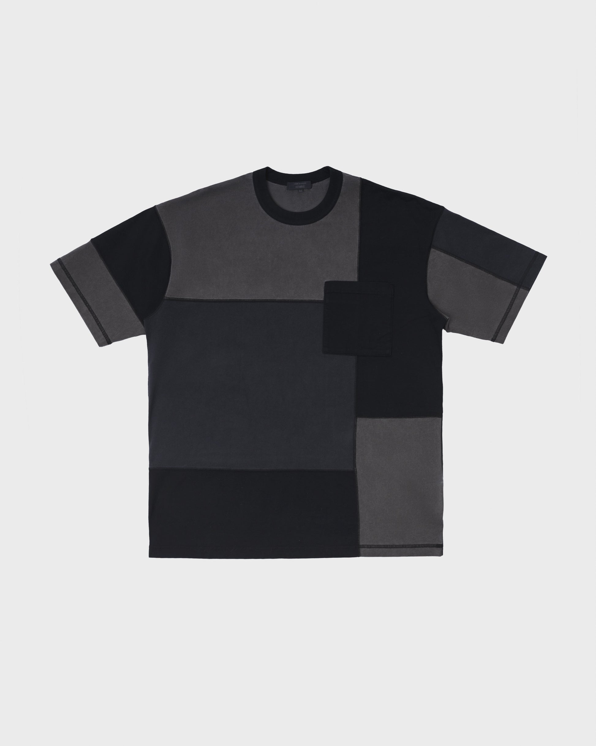 CDG HOMME - Boxy panel T black mix