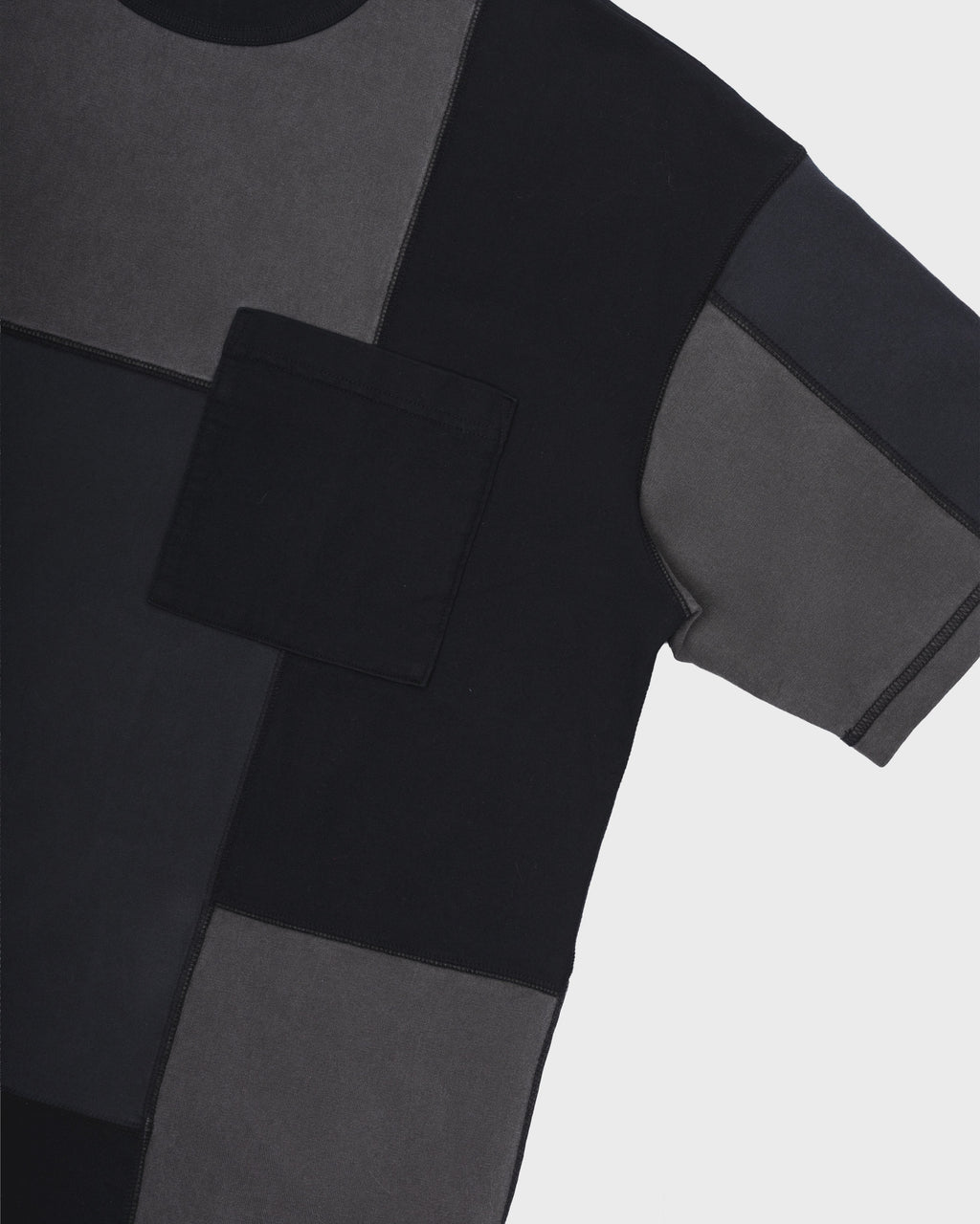 CDG HOMME - Boxy panel T black mix