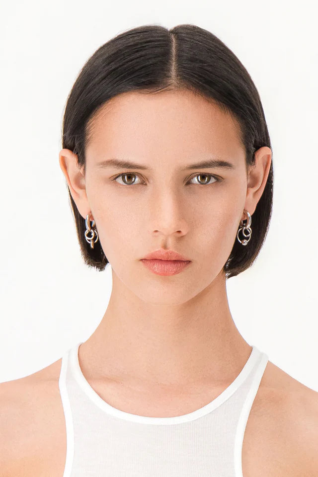 JUSTINE CLENQUET - cecilia earrings palladium
