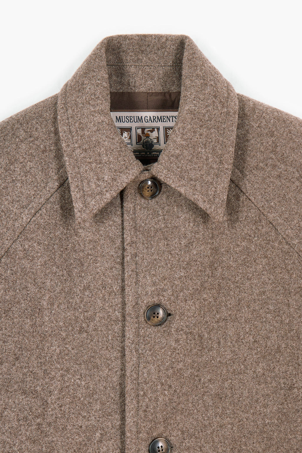 MUSEUM GARMENTS - Car coat raglan beige chiné