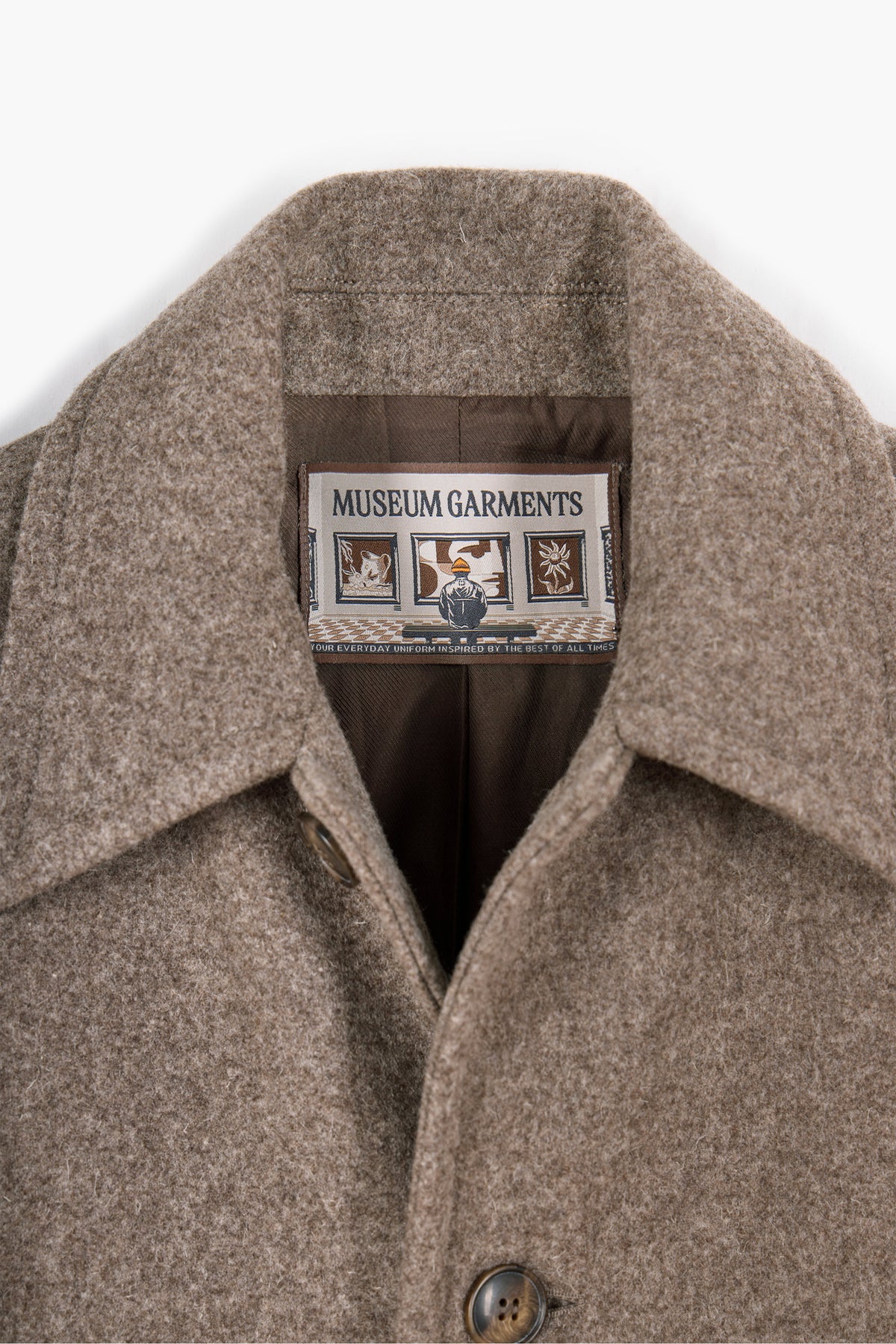 MUSEUM GARMENTS - Car coat raglan beige chiné