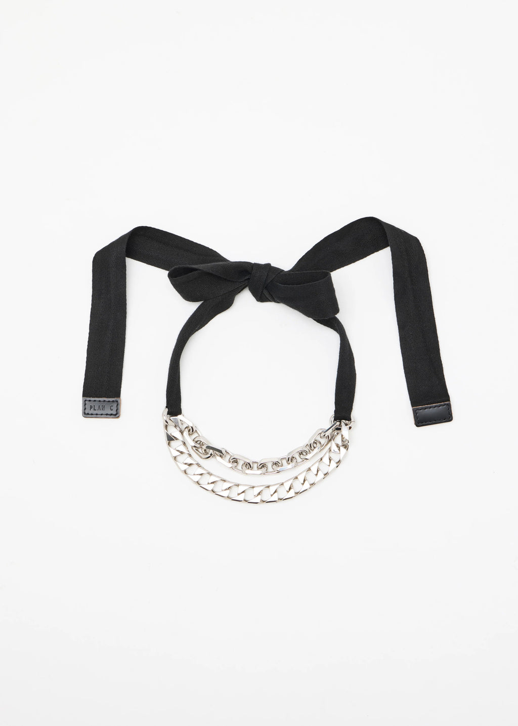 PLAN C - Silver double chain necklace PLAN C