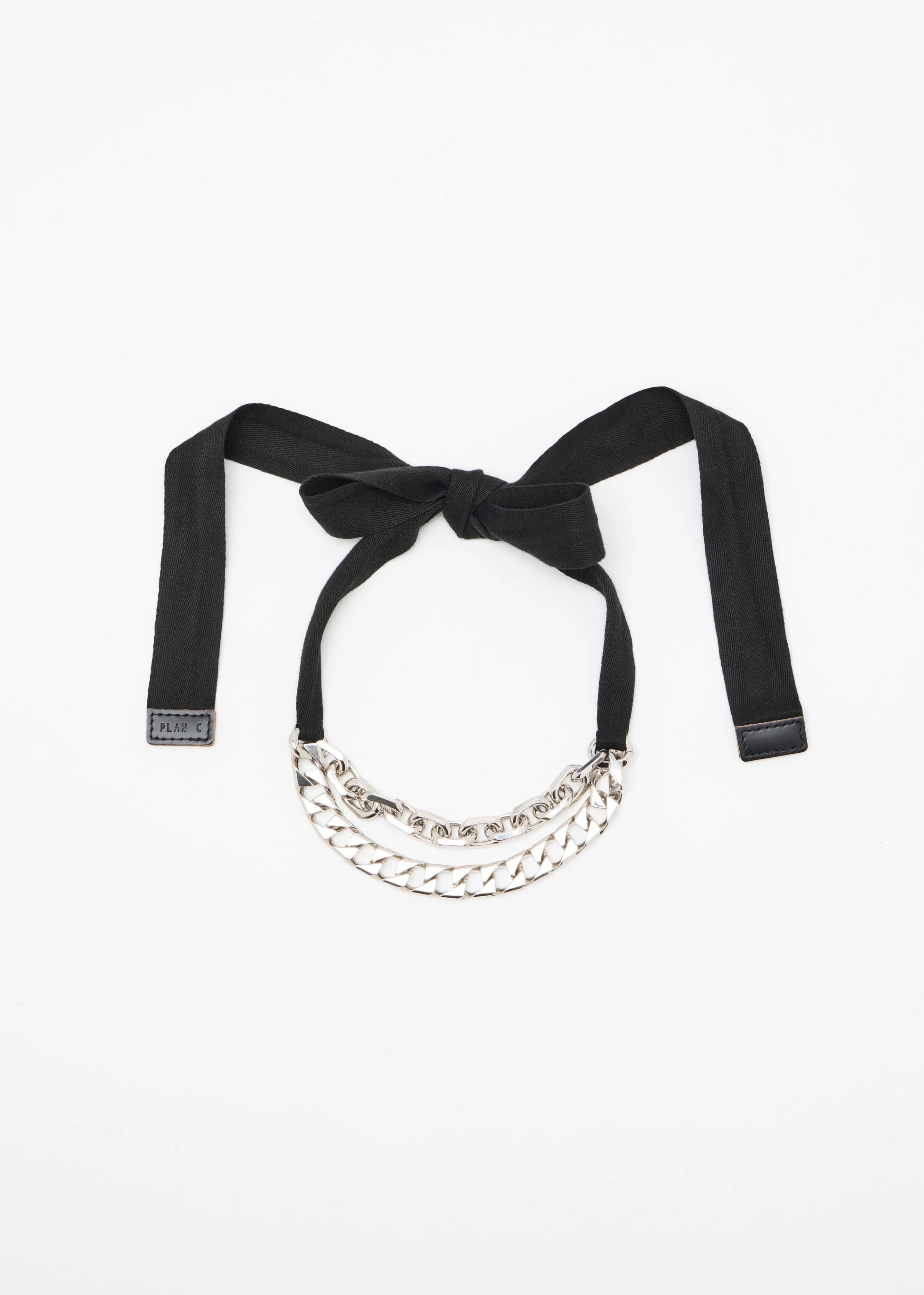 PLAN C - Silver double chain necklace PLAN C