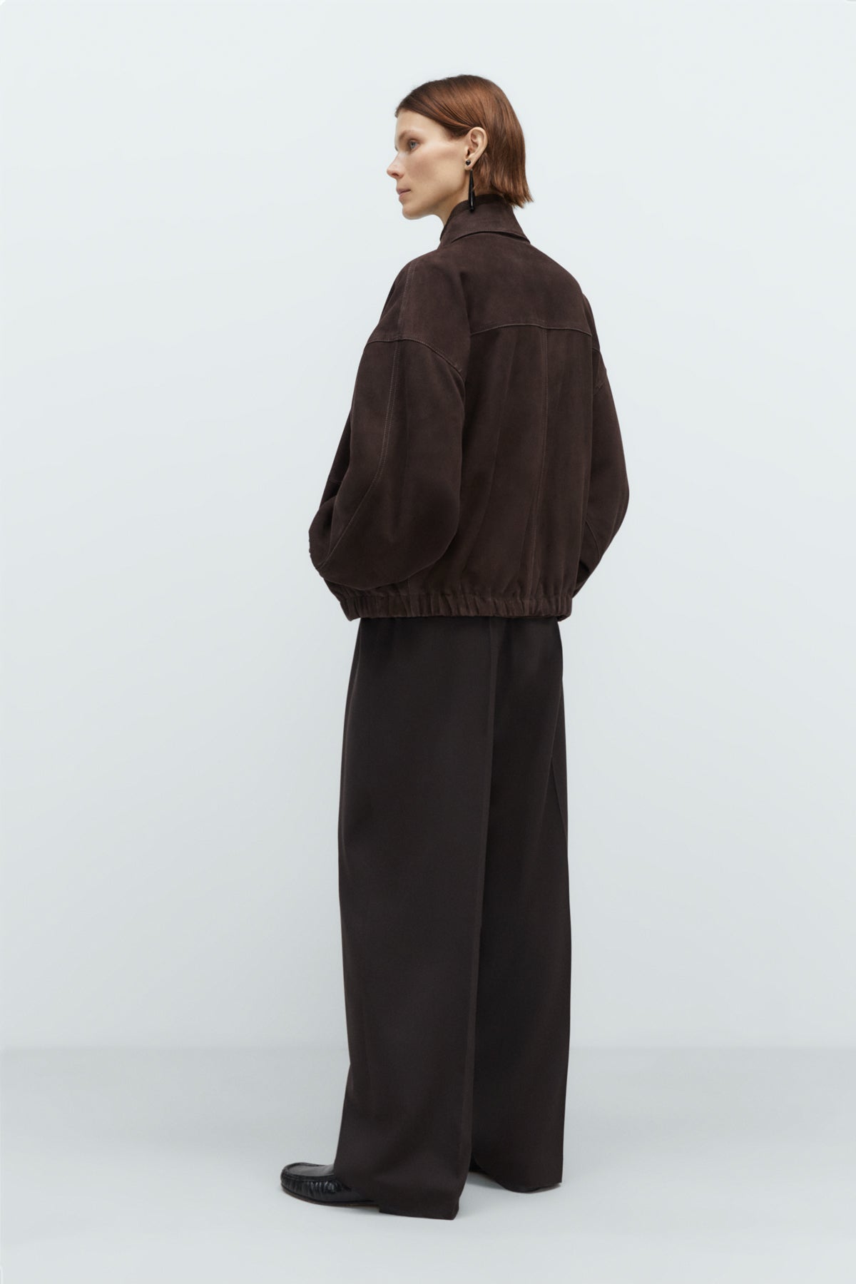 CORDERA - Suede bomber jacket brown