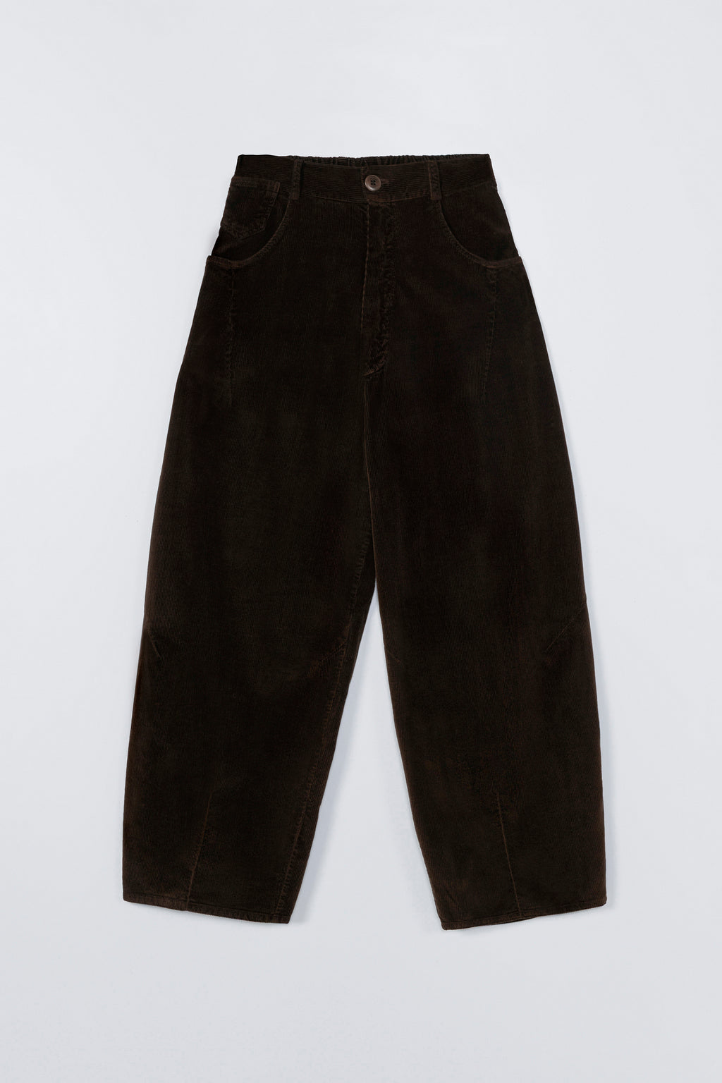 CORDERA - Corduroy baggy pants brown