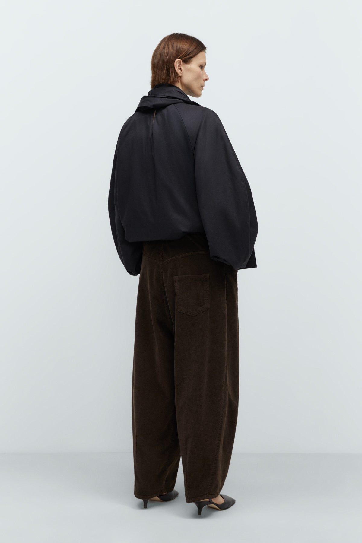 CORDERA - Corduroy baggy pants brown