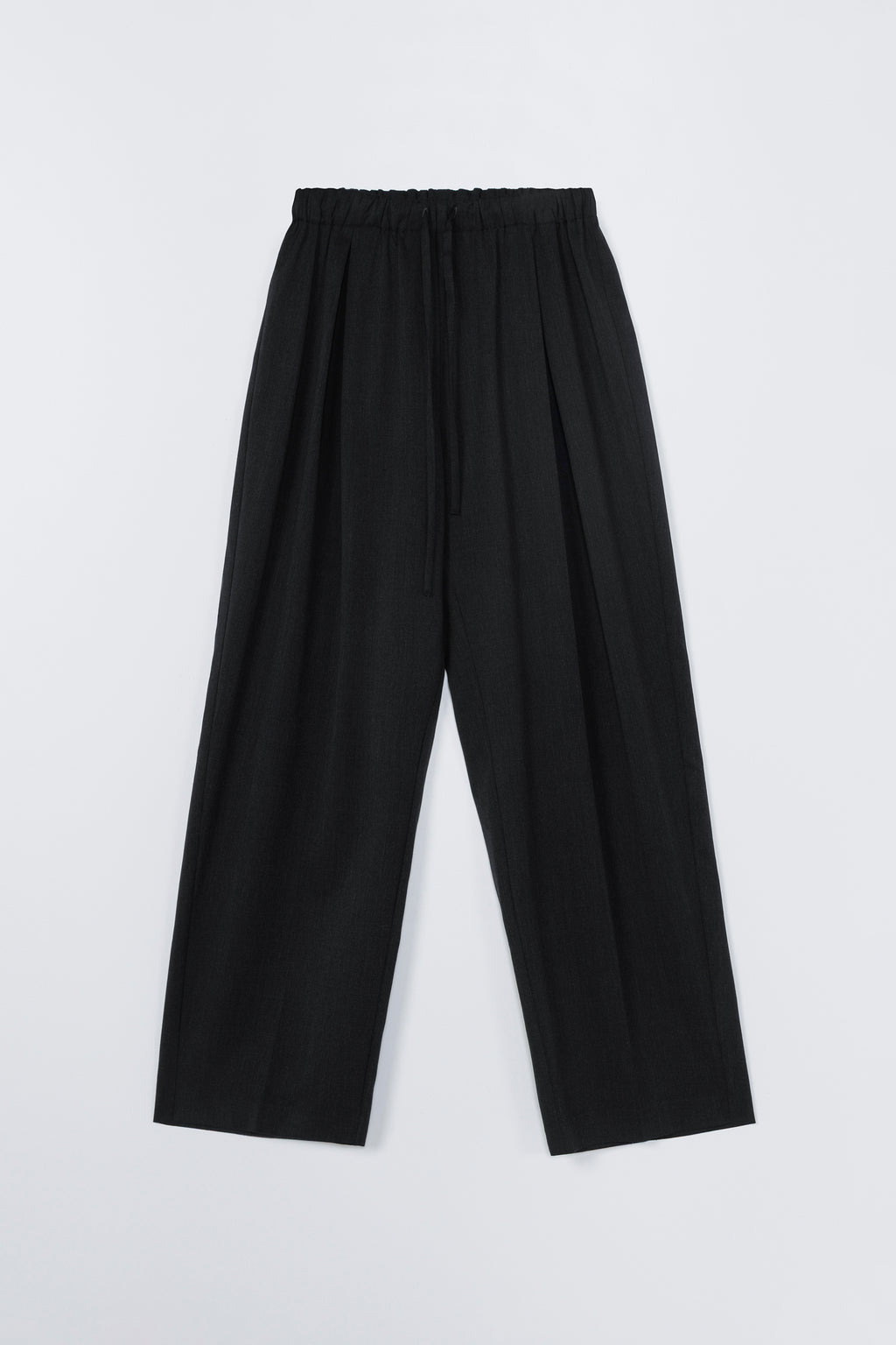CORDERA - Pleated relaxed pants anthracite