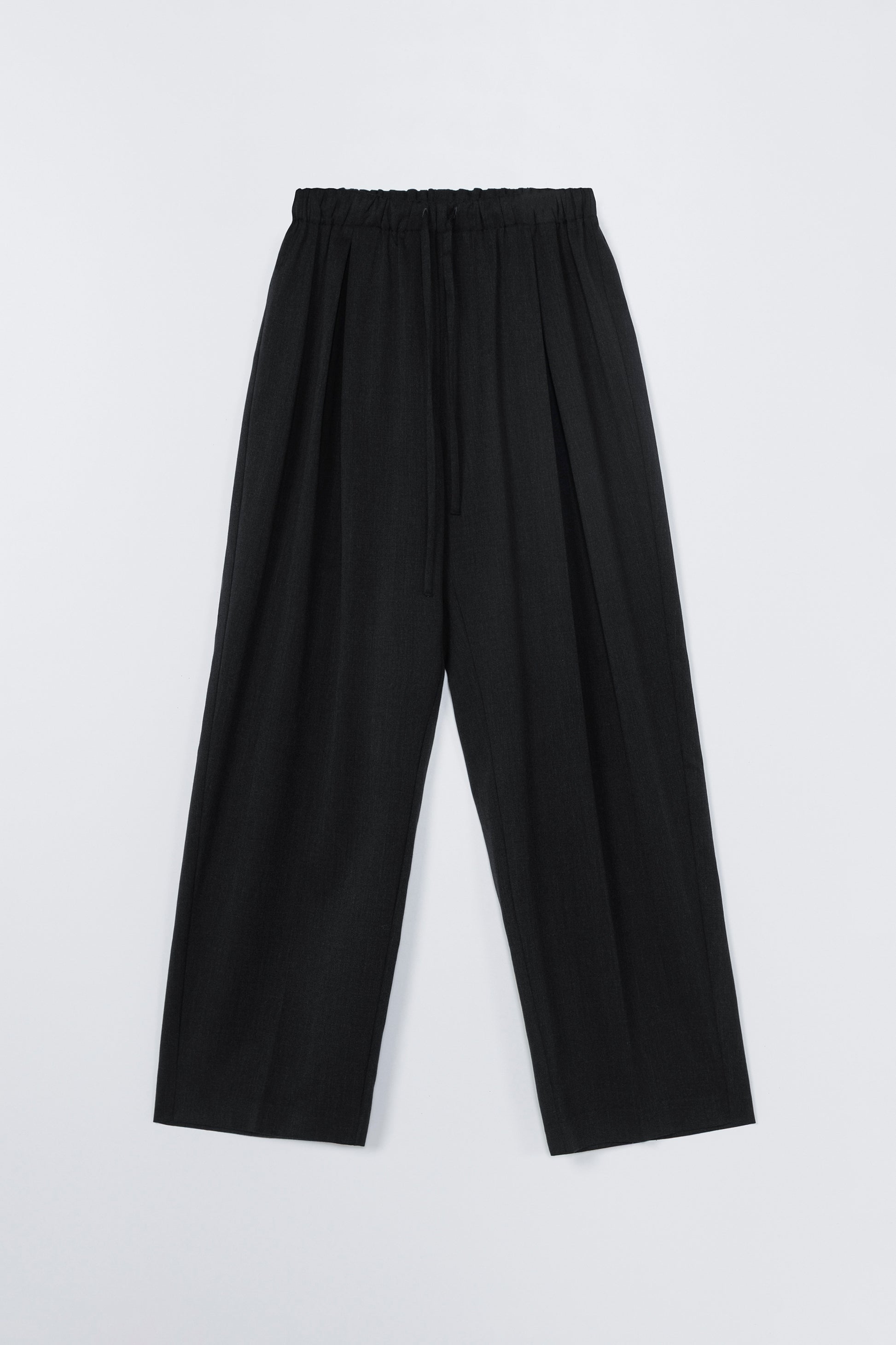 CORDERA - Pleated relaxed pants anthracite