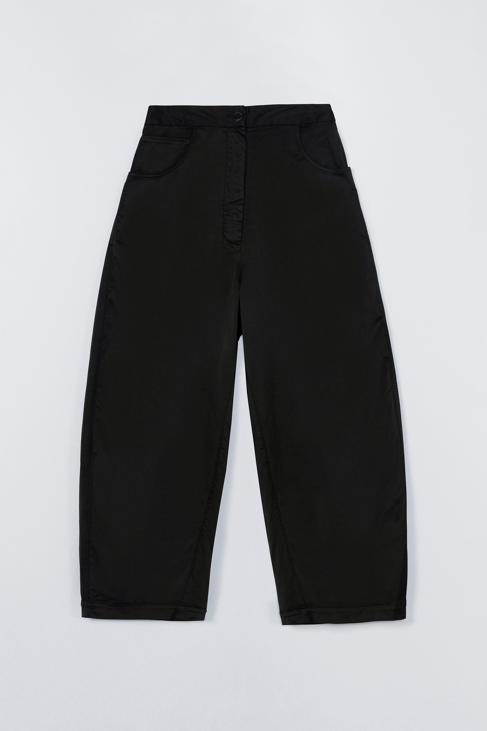 CORDERA - Satin curved pants black