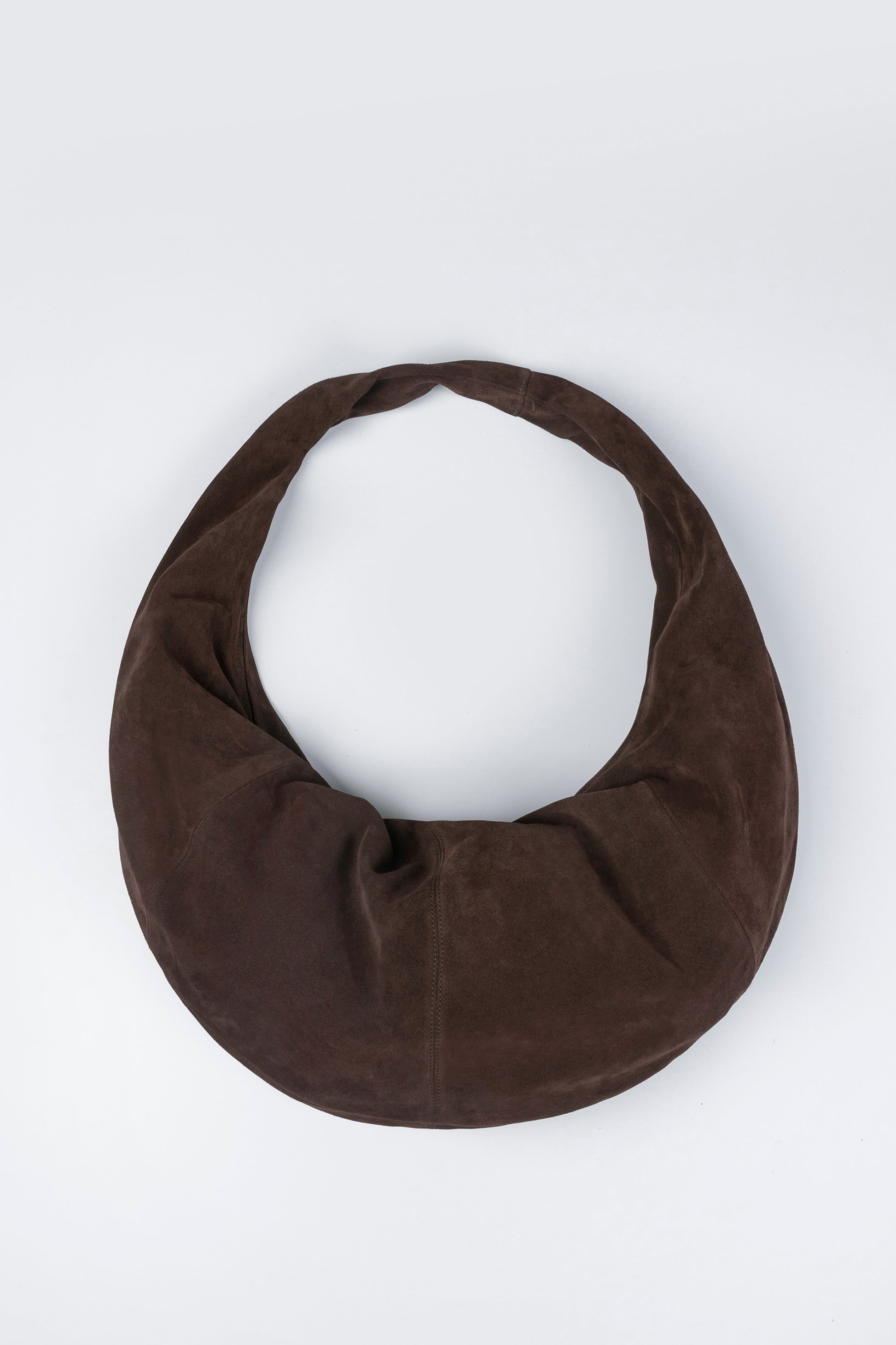 CORDERA - Suede crossbody xl bag brown
