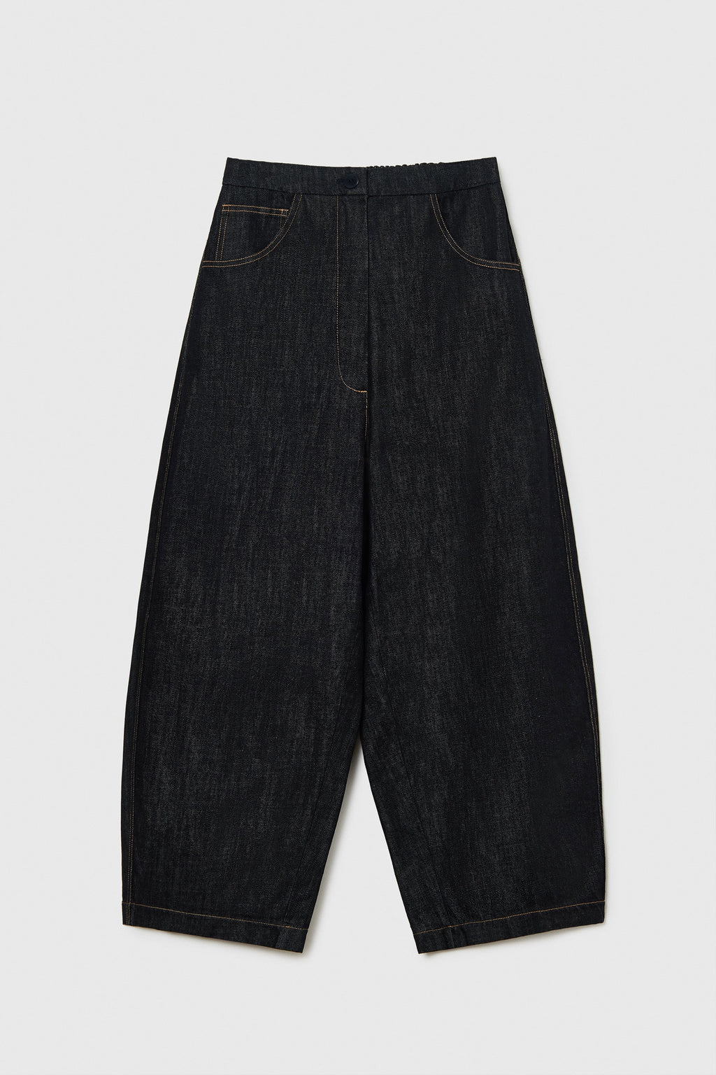 CORDERA - Denim curved pants black - nou