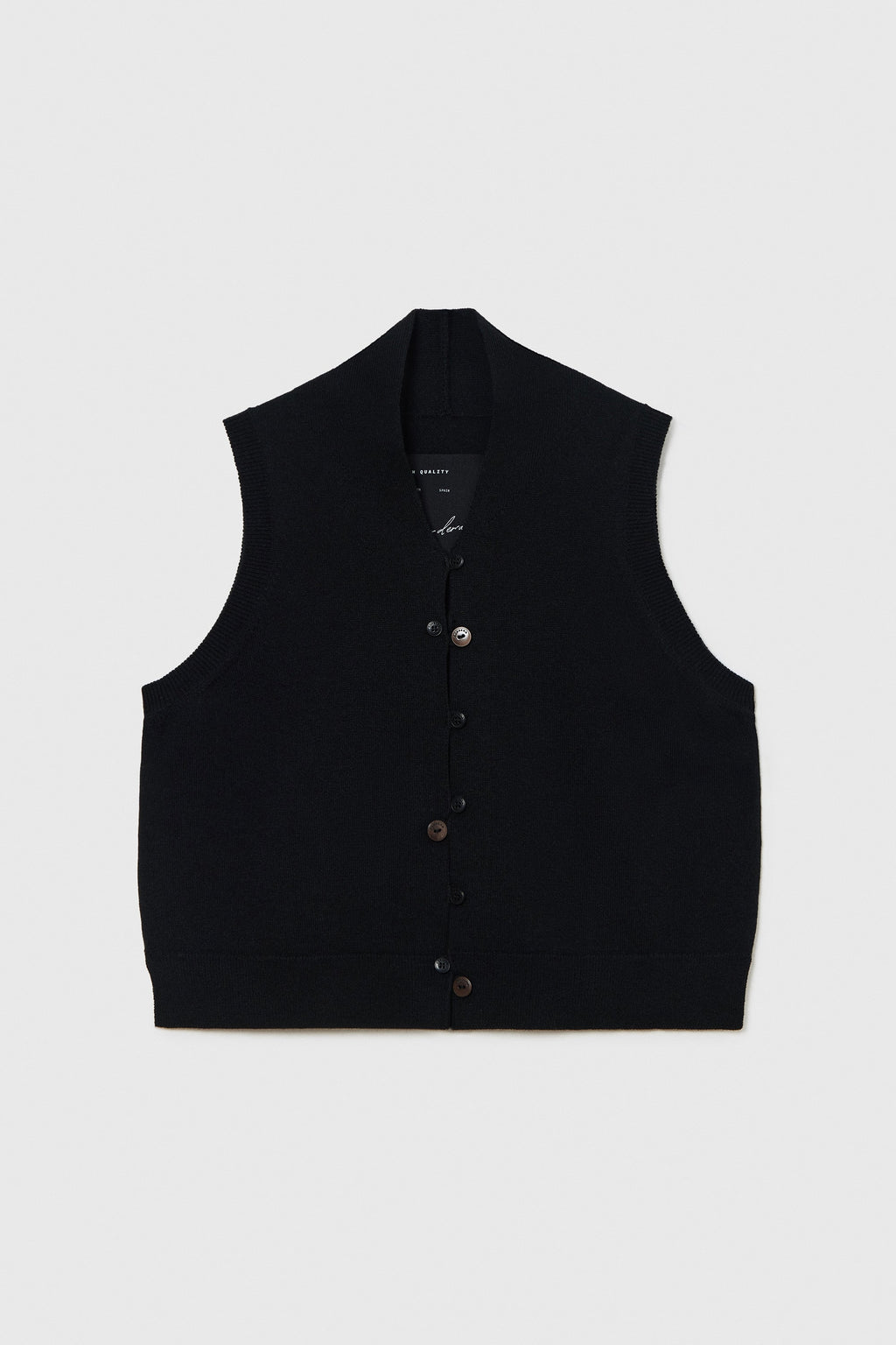 CORDERA - Merino wool waistcoast black - nou