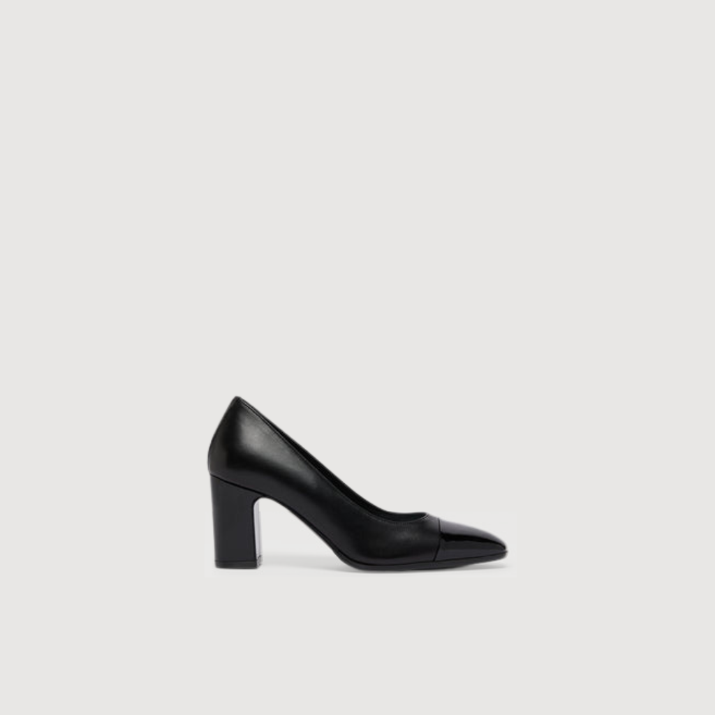 CAREL - Rosana escarpins cuir nappa et cuir verni noir