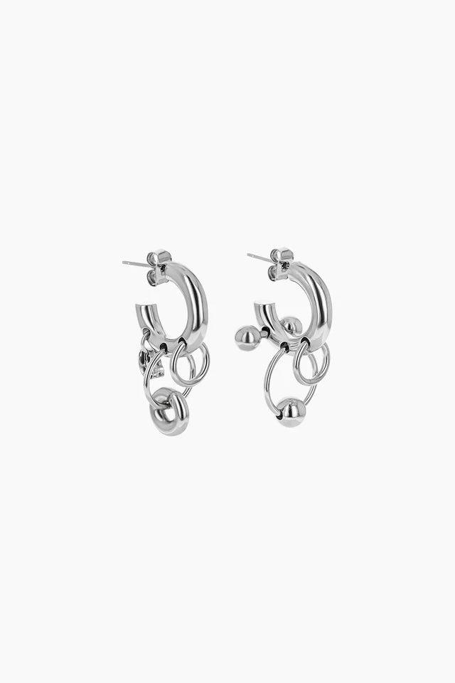 JUSTINE CLENQUET - cecilia earrings palladium