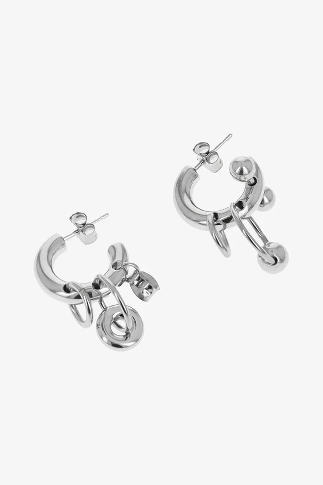 JUSTINE CLENQUET - cecilia earrings palladium