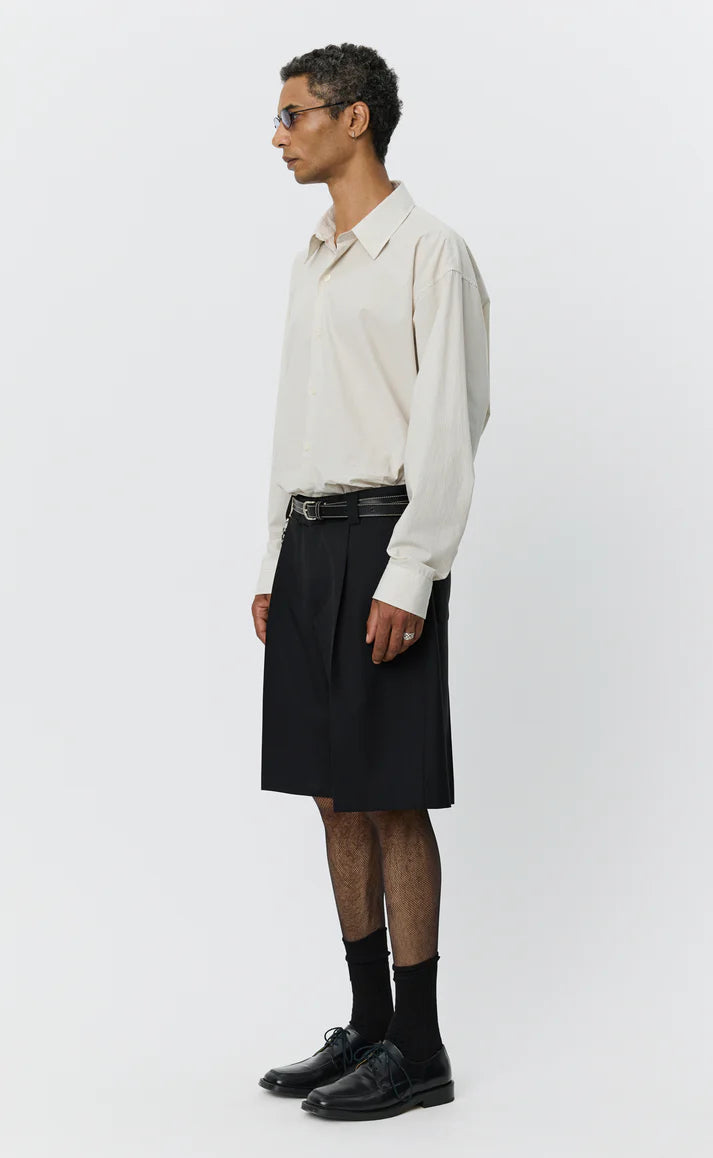 MFPEN - Classic shorts black tropical wool
