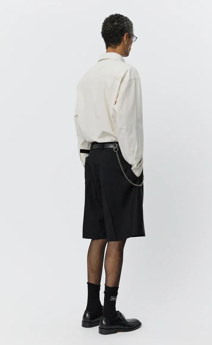 MFPEN - Classic shorts black tropical wool