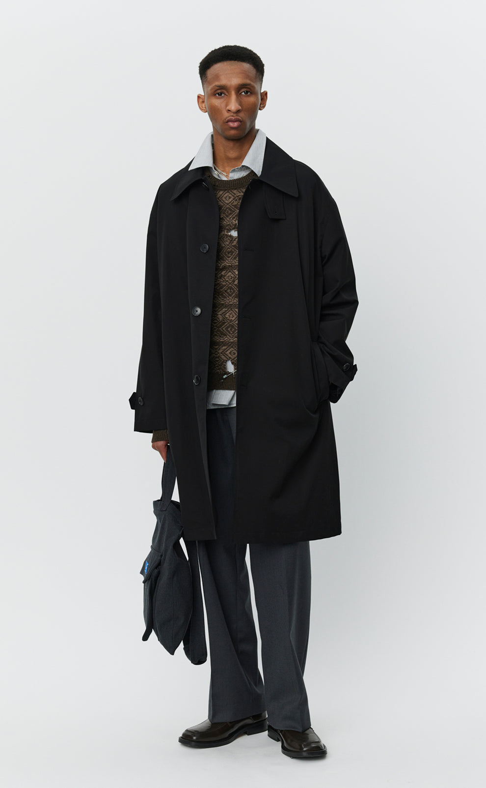 MFPEN - Client coat Black Gabardine