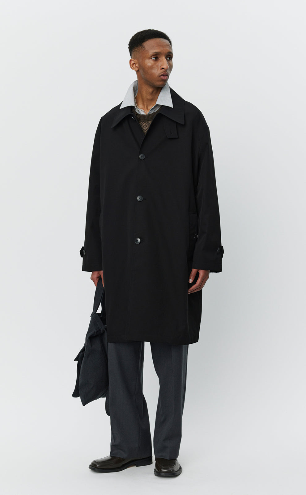 MFPEN - Client coat Black Gabardine