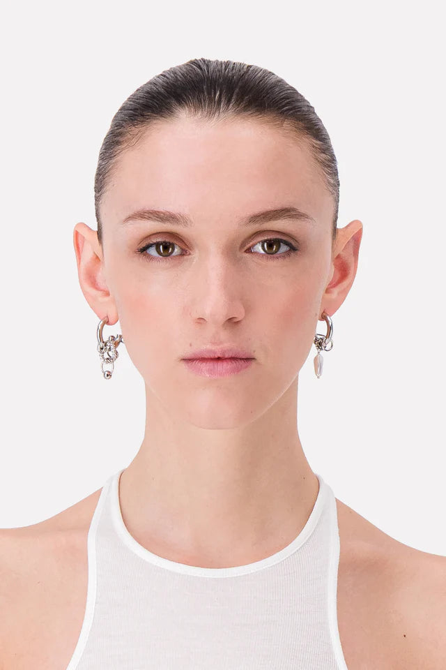 JUSTINE CLENQUET - danielle earrings palladium