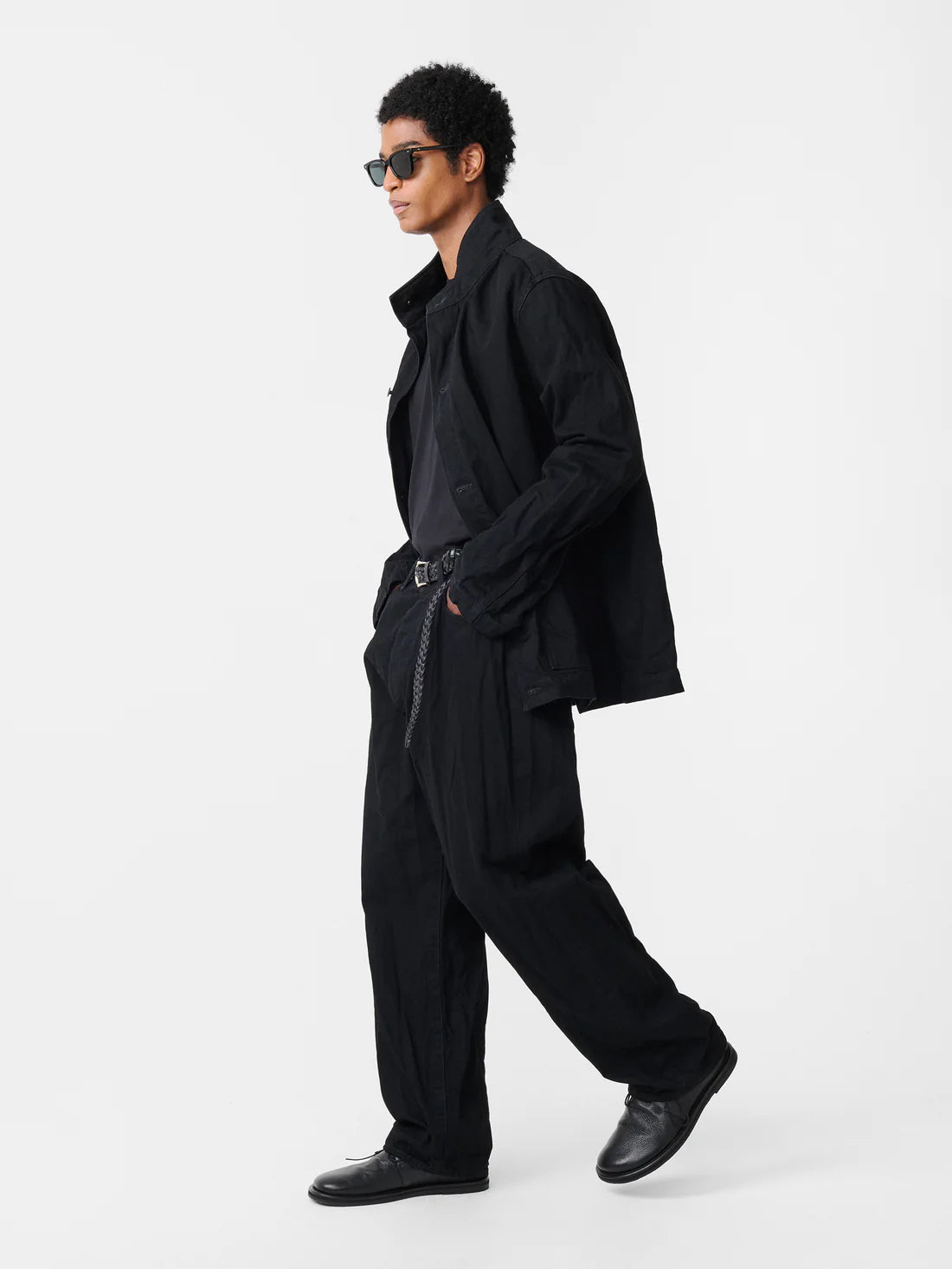 STUDIO NICHOLSON - District crinkle denim jacket STUDIO NICHOLSON