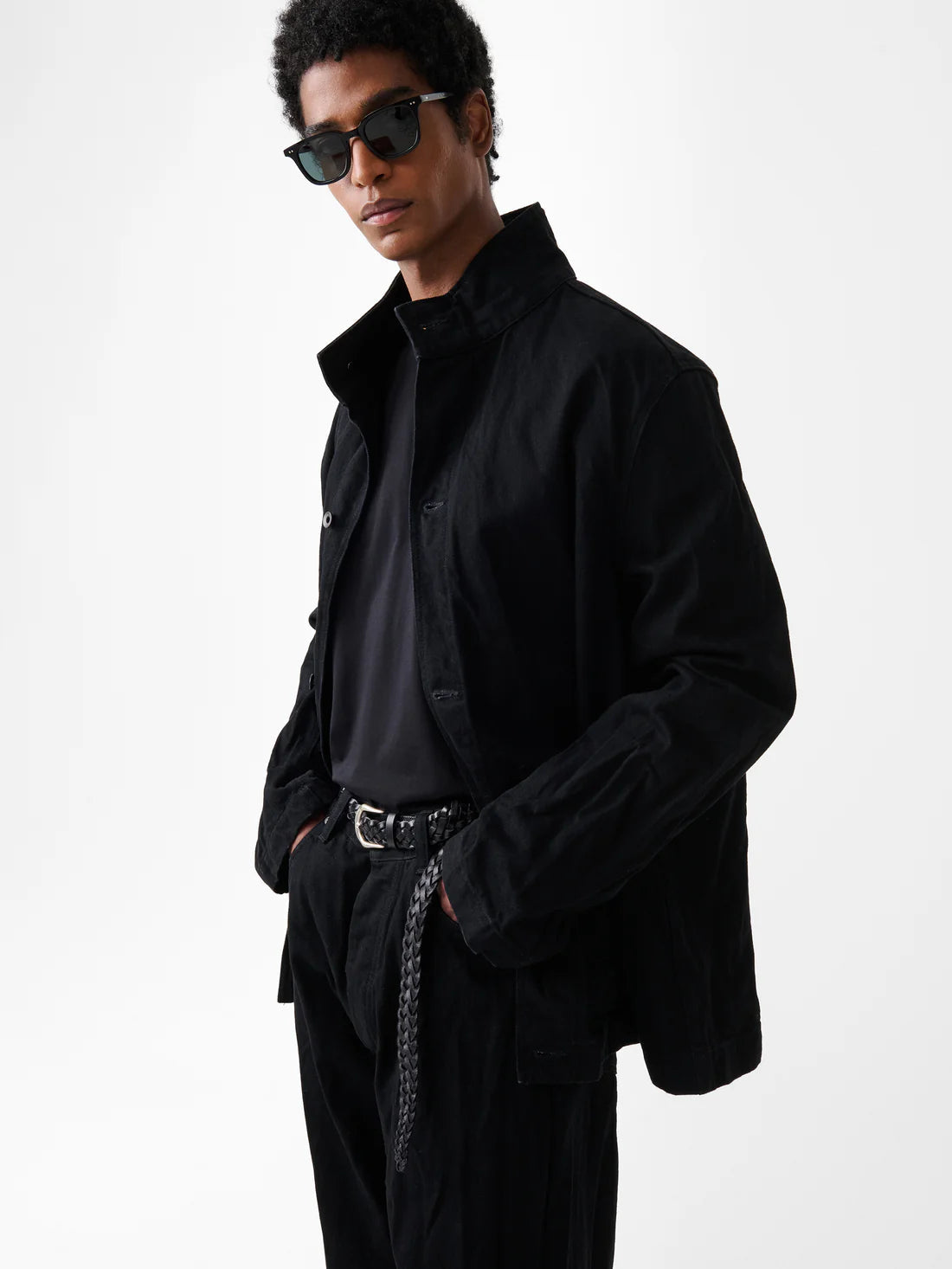 STUDIO NICHOLSON - District crinkle denim jacket STUDIO NICHOLSON