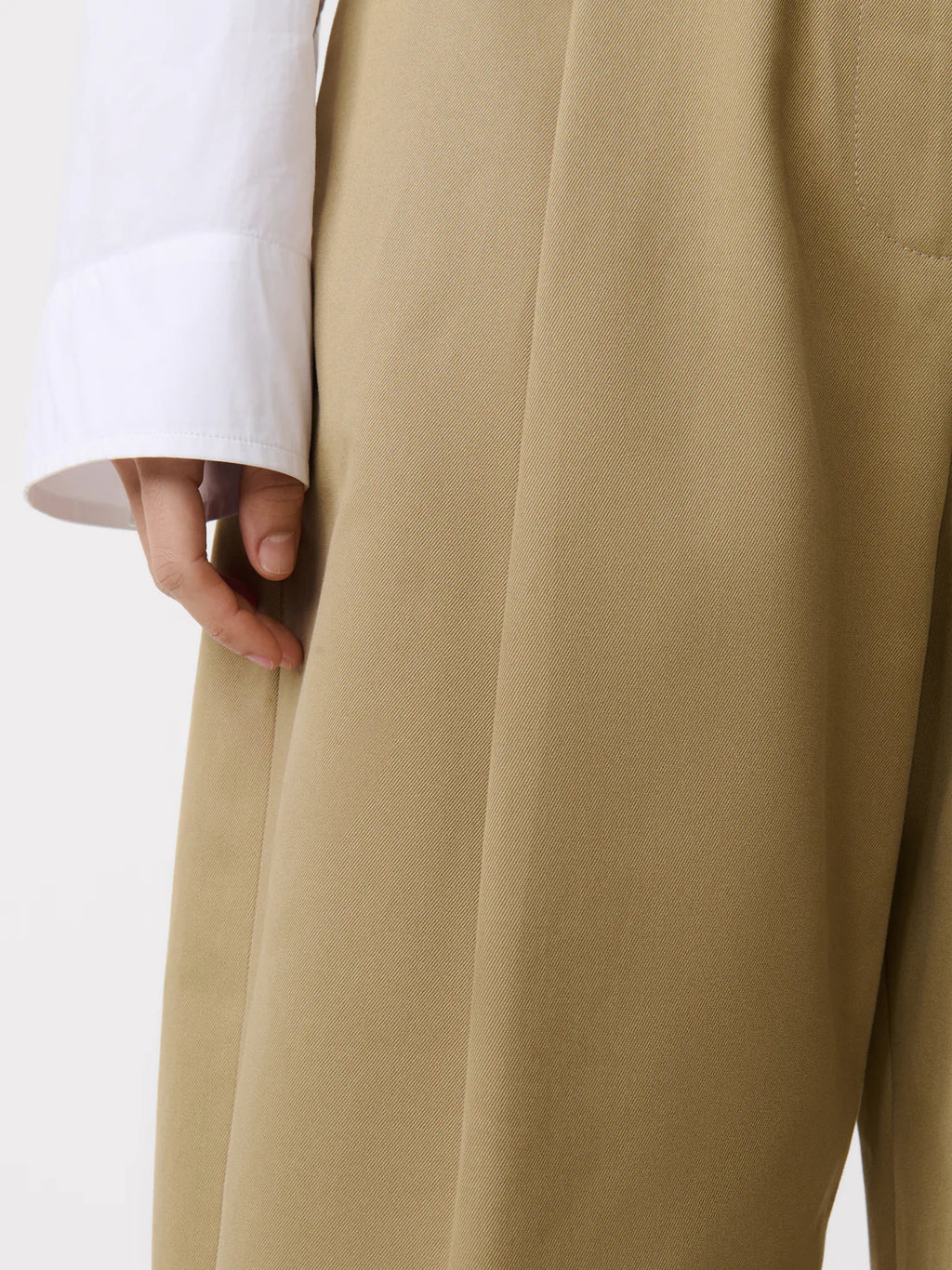 STUDIO NICHOLSON - Dordoni volume pant peach cotton twill