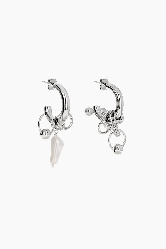 JUSTINE CLENQUET - danielle earrings palladium