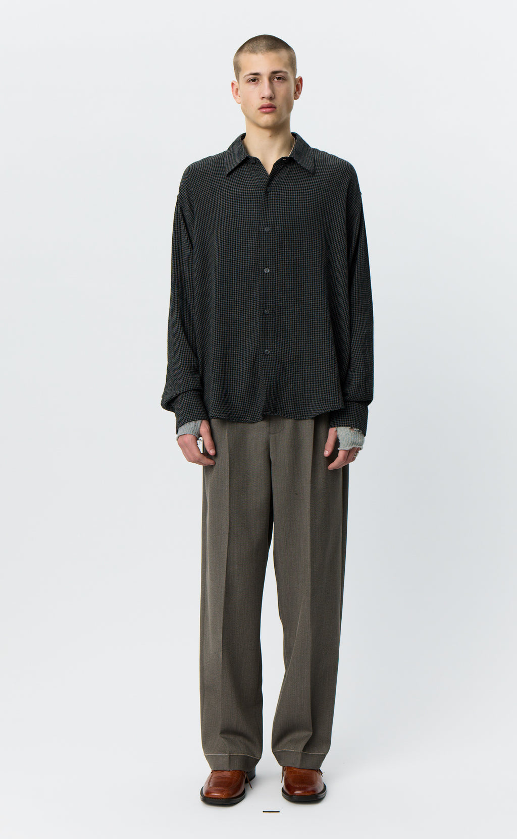 MFPEN - Exact shirt Dark grey check